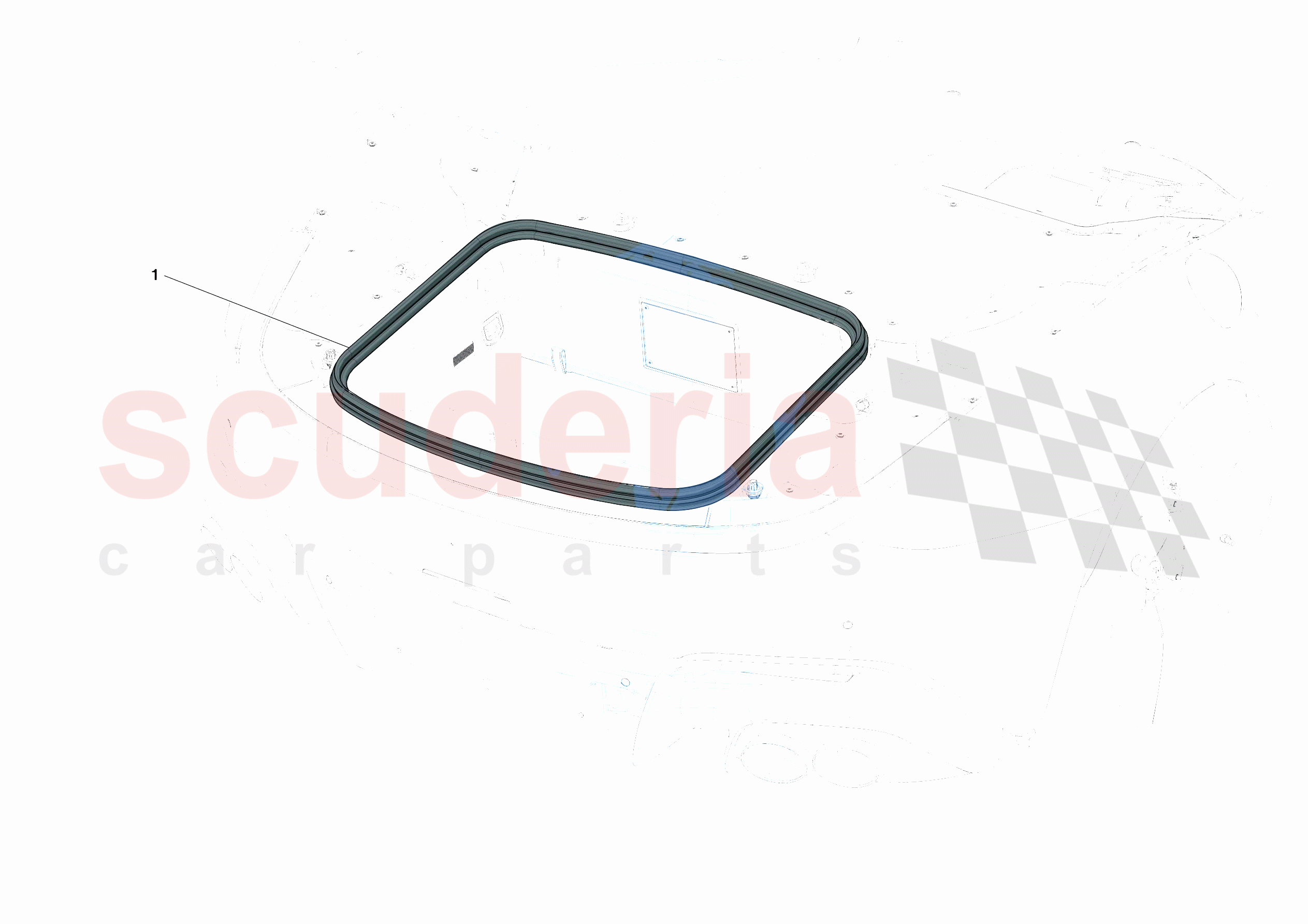 REAR LID SEALS of Ferrari Ferrari Monza SPA1 Europe