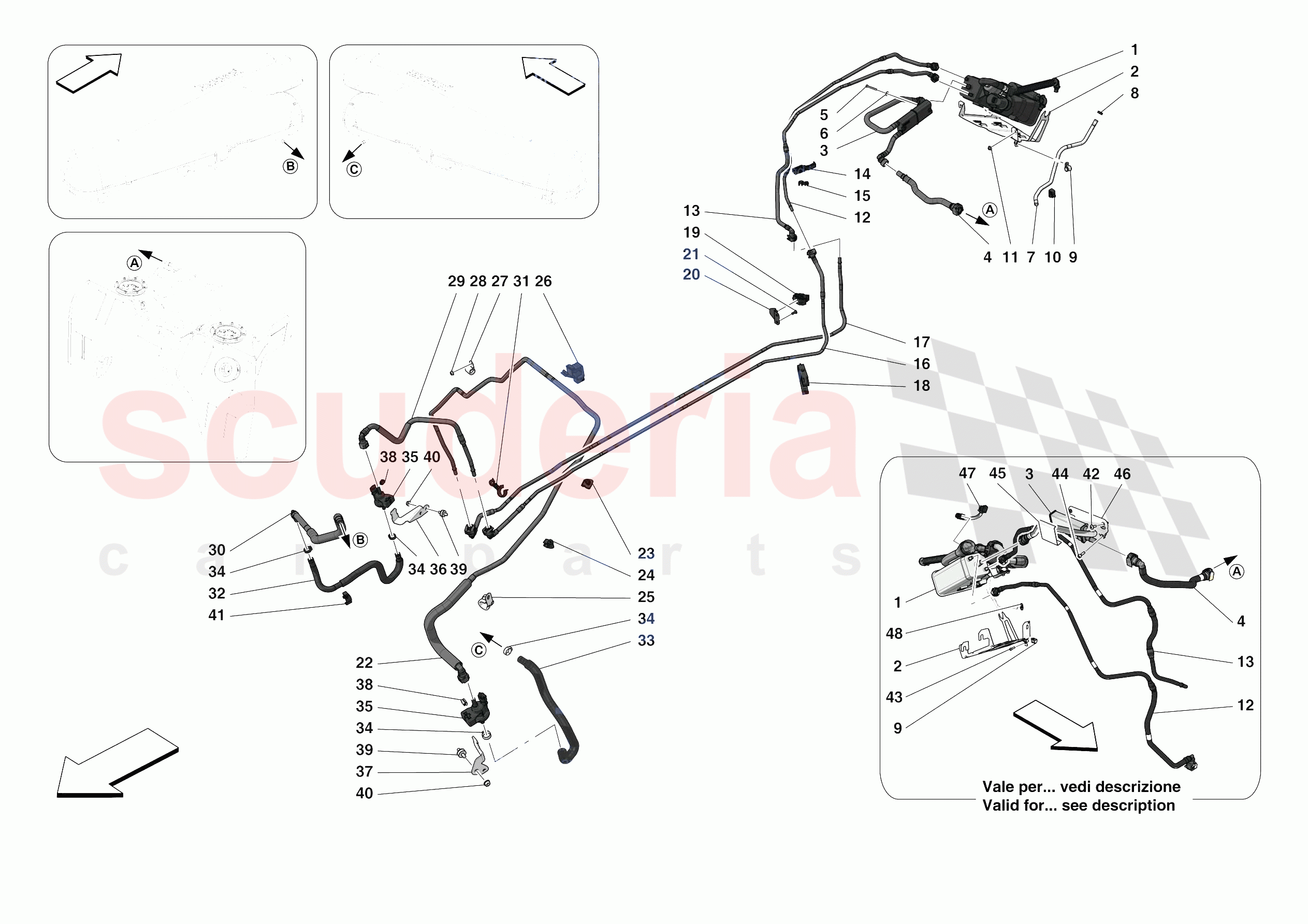 EVAPORATIVE EMISSIONS CONTROL SYSTEM of Ferrari Ferrari Monza SPA2 Europe