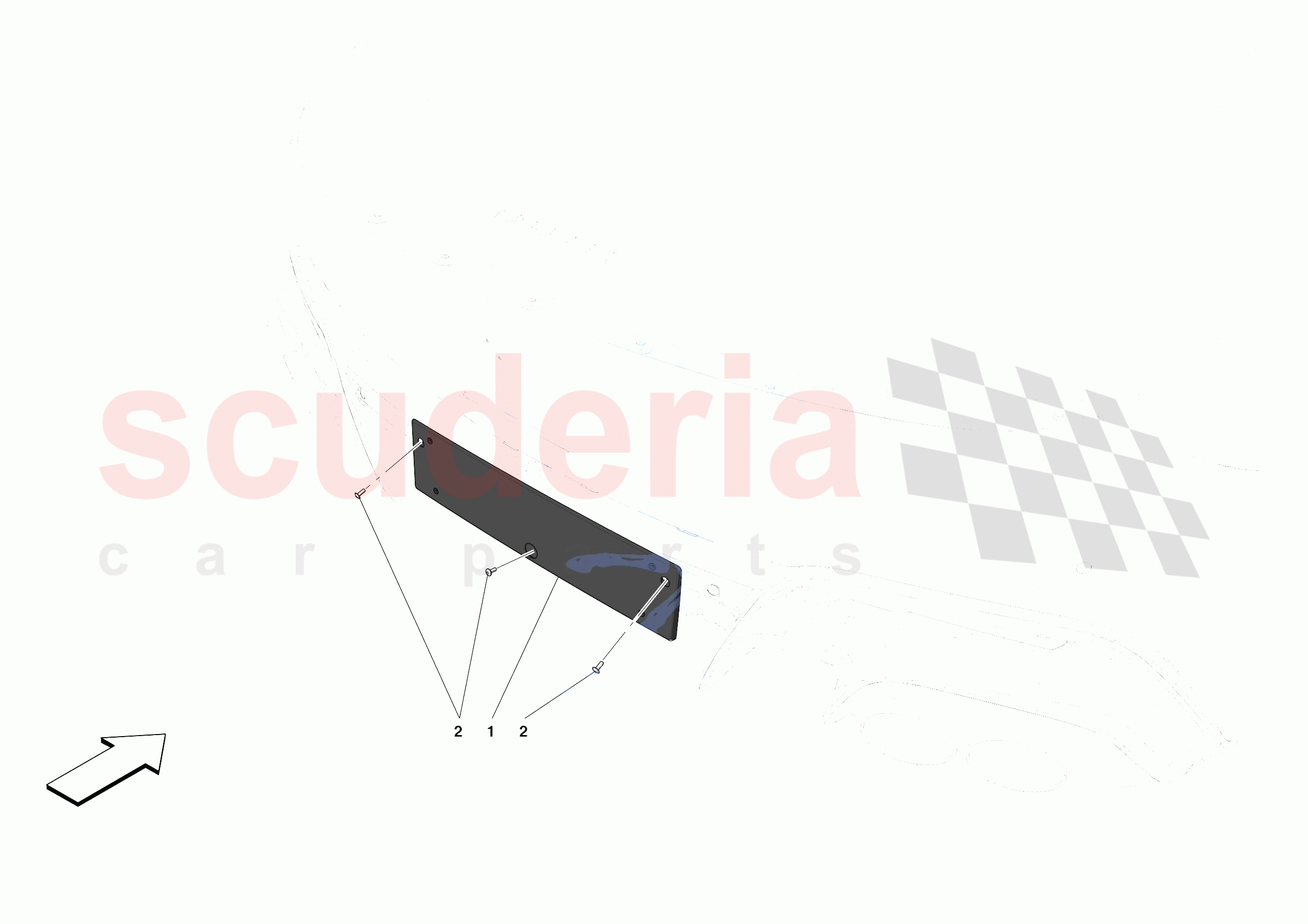 REAR LICENSE PLATE INSTALLATION of Ferrari Ferrari Monza SPA2 Europe