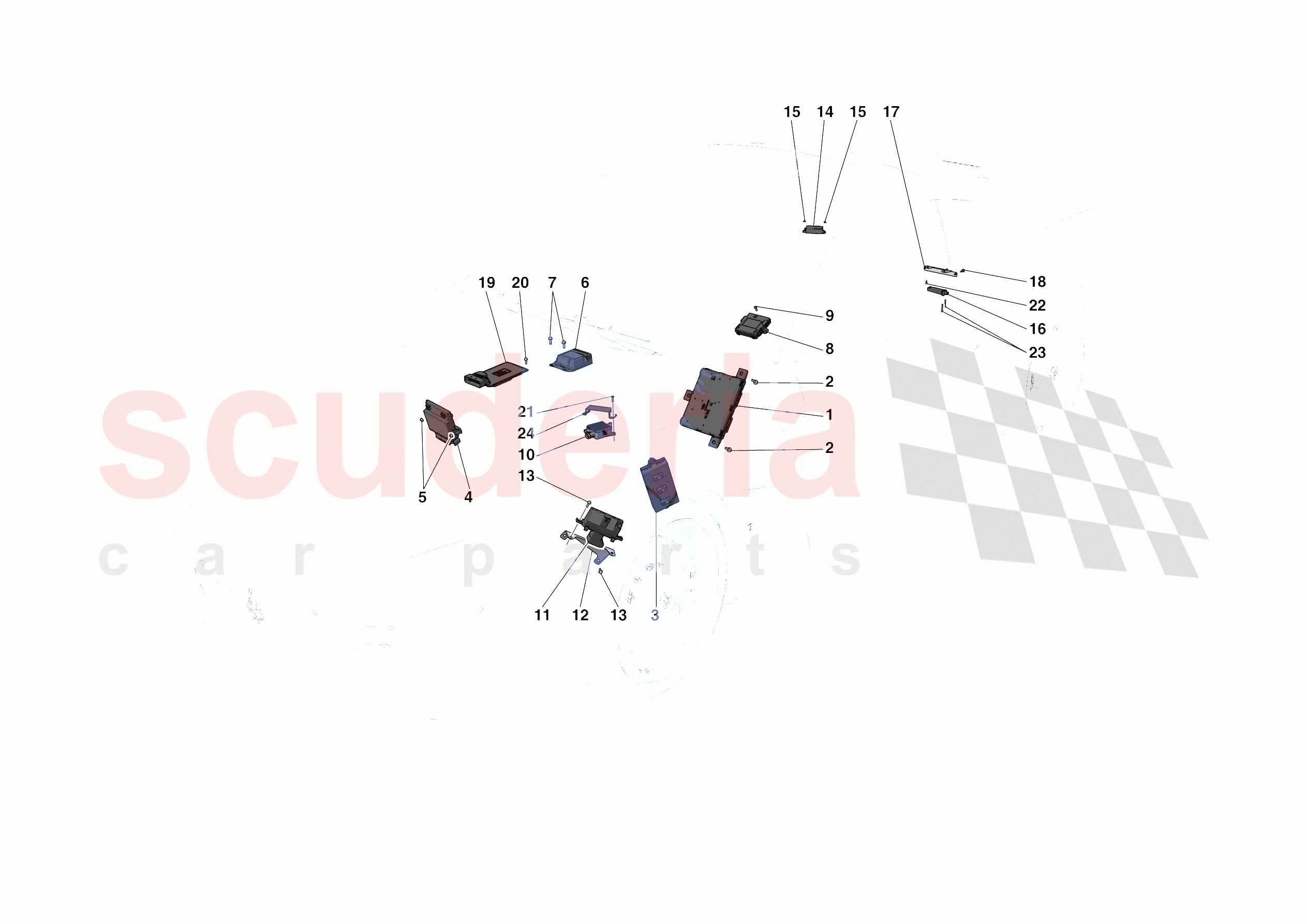 ELECTRICAL SYSTEM ECUS of Ferrari Ferrari Portofino Europe RH