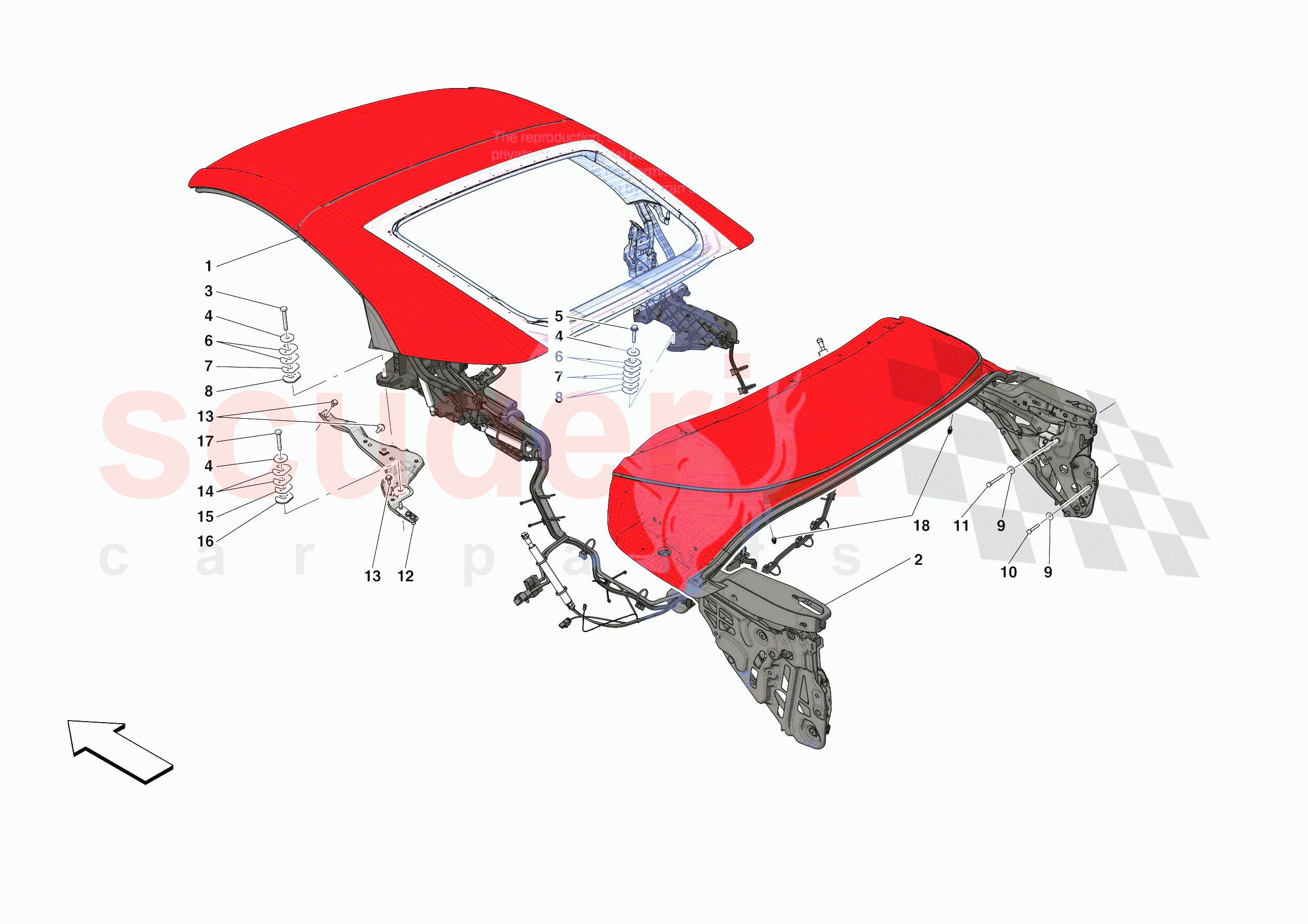 ROOF - STRUCTURE of Ferrari Ferrari Portofino M Europe