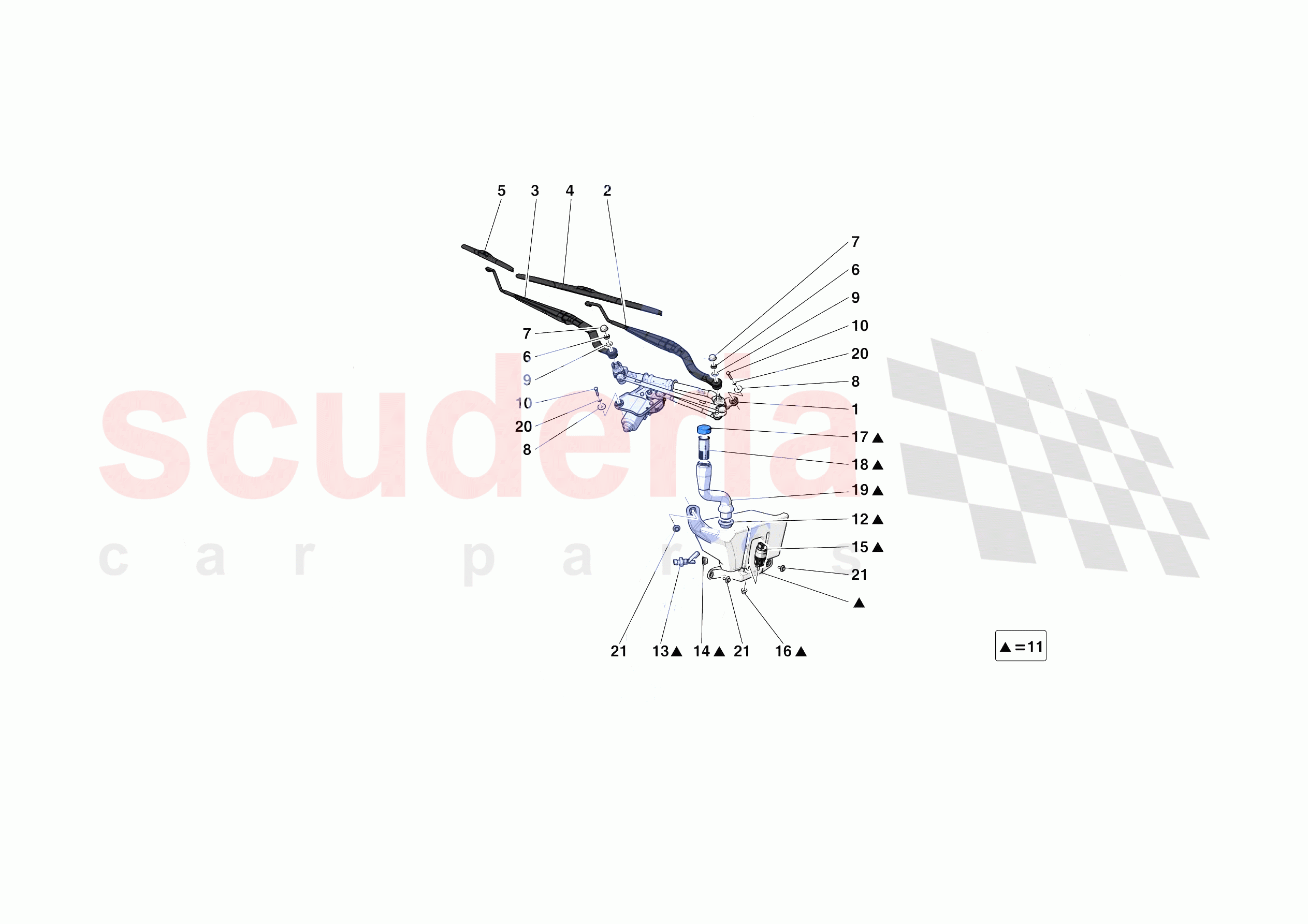 WIPERS AND HEADLAMP WASHERS of Ferrari Ferrari Portofino M Europe