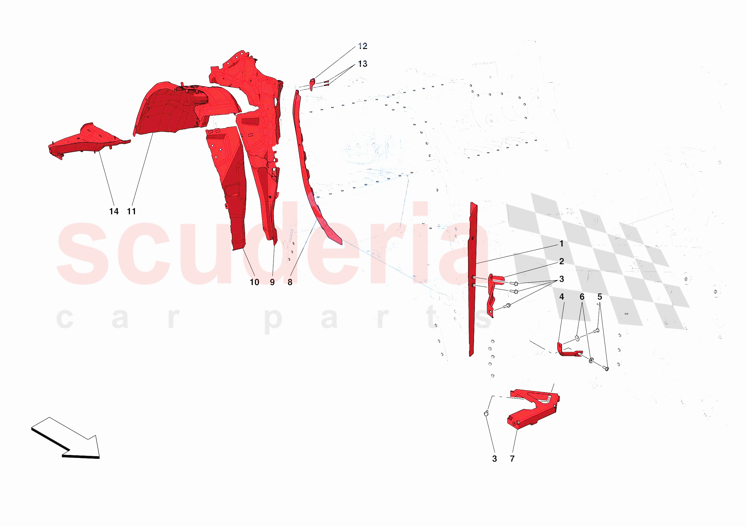 LATERAL SUBSTRUCTURE of Ferrari Ferrari Portofino M Europe RH