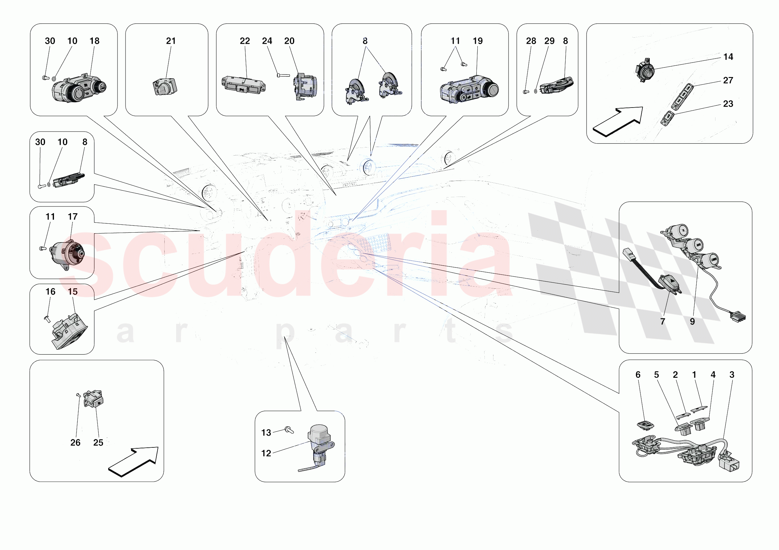 OTHER ELECTRICAL CONTROLS of Ferrari Ferrari Portofino M Europe RH