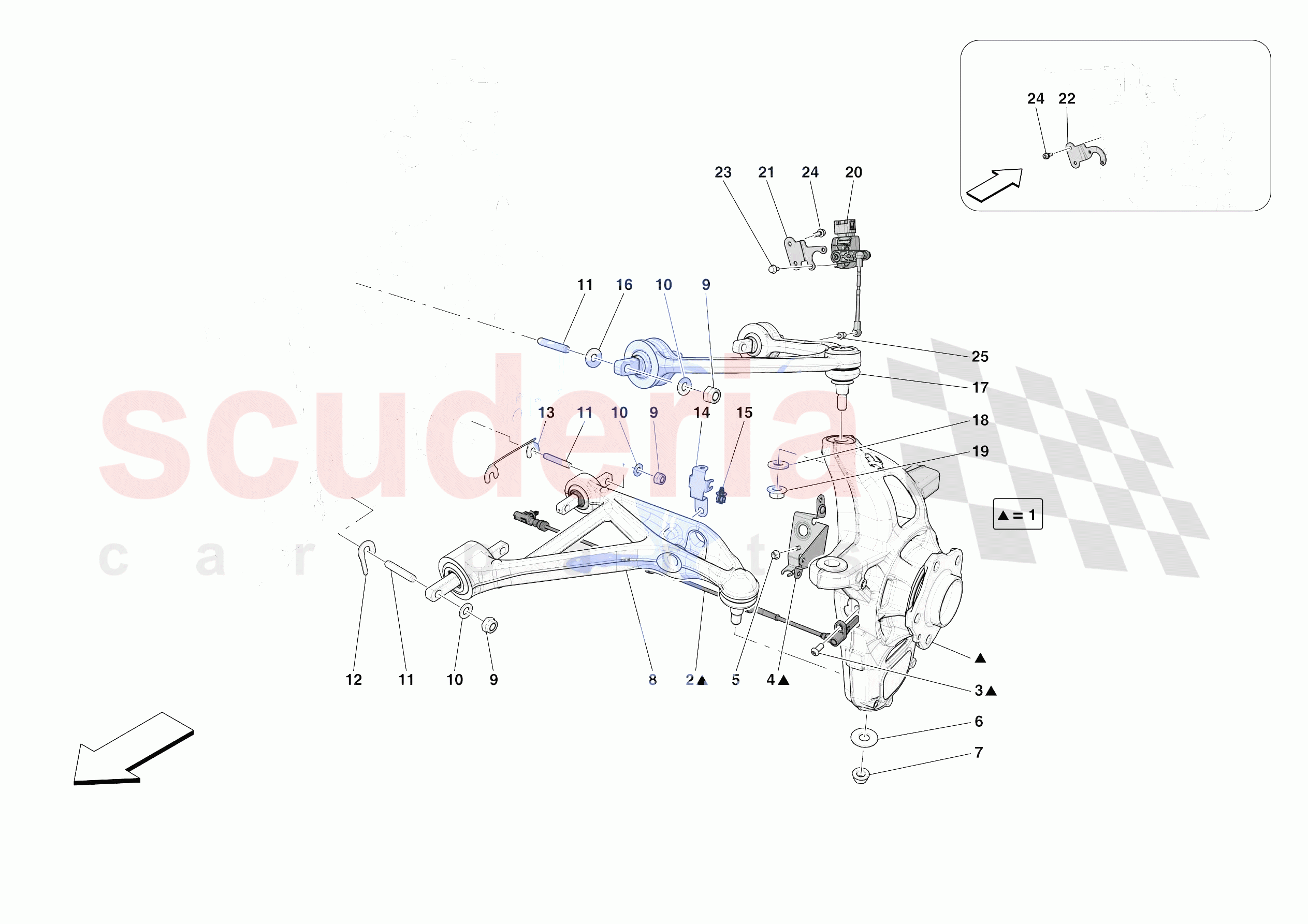 FRONT SUSPENSION - ARMS of Ferrari Ferrari Portofino M USA
