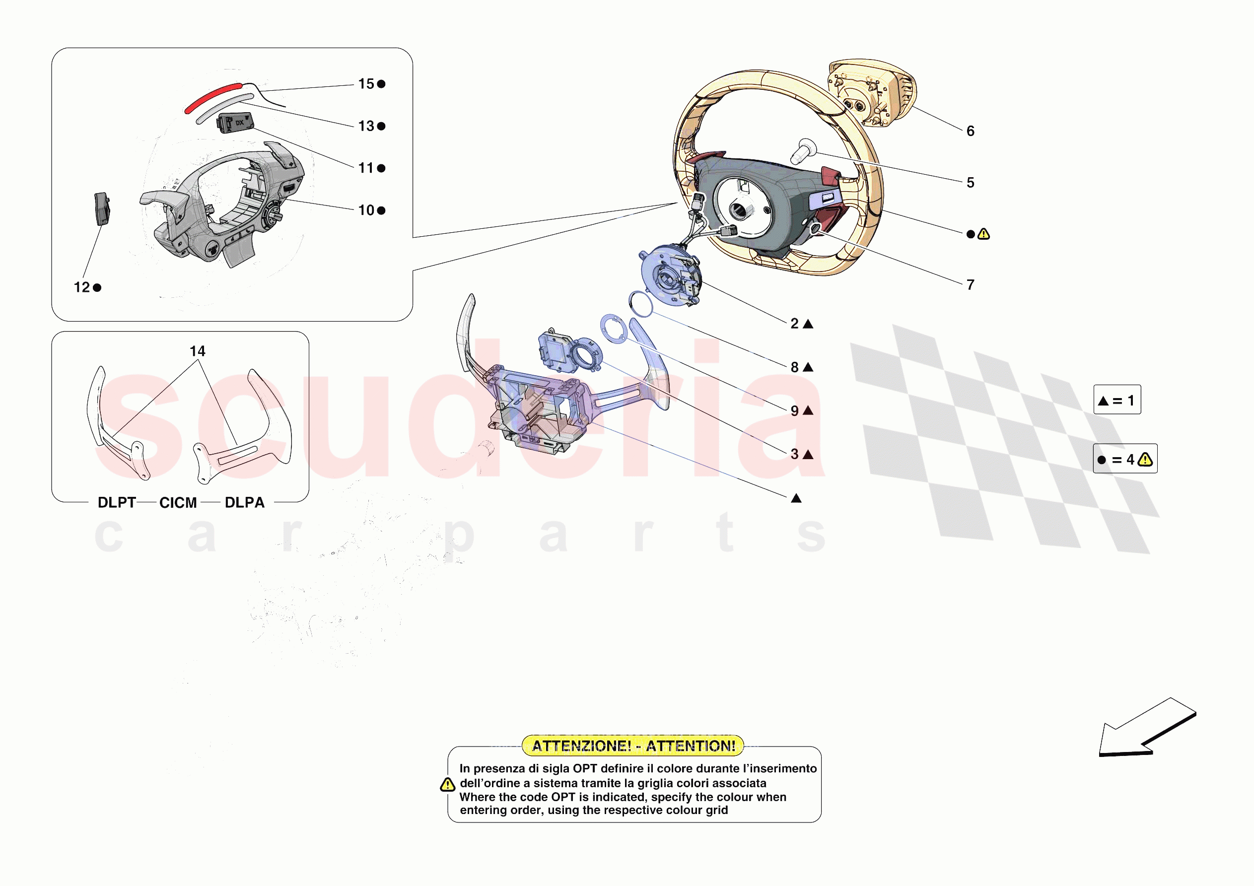 STEERING WHEEL AND STEERING SYSTEM - STEERING WHEEL AND AIRBAG of Ferrari Ferrari Portofino M USA