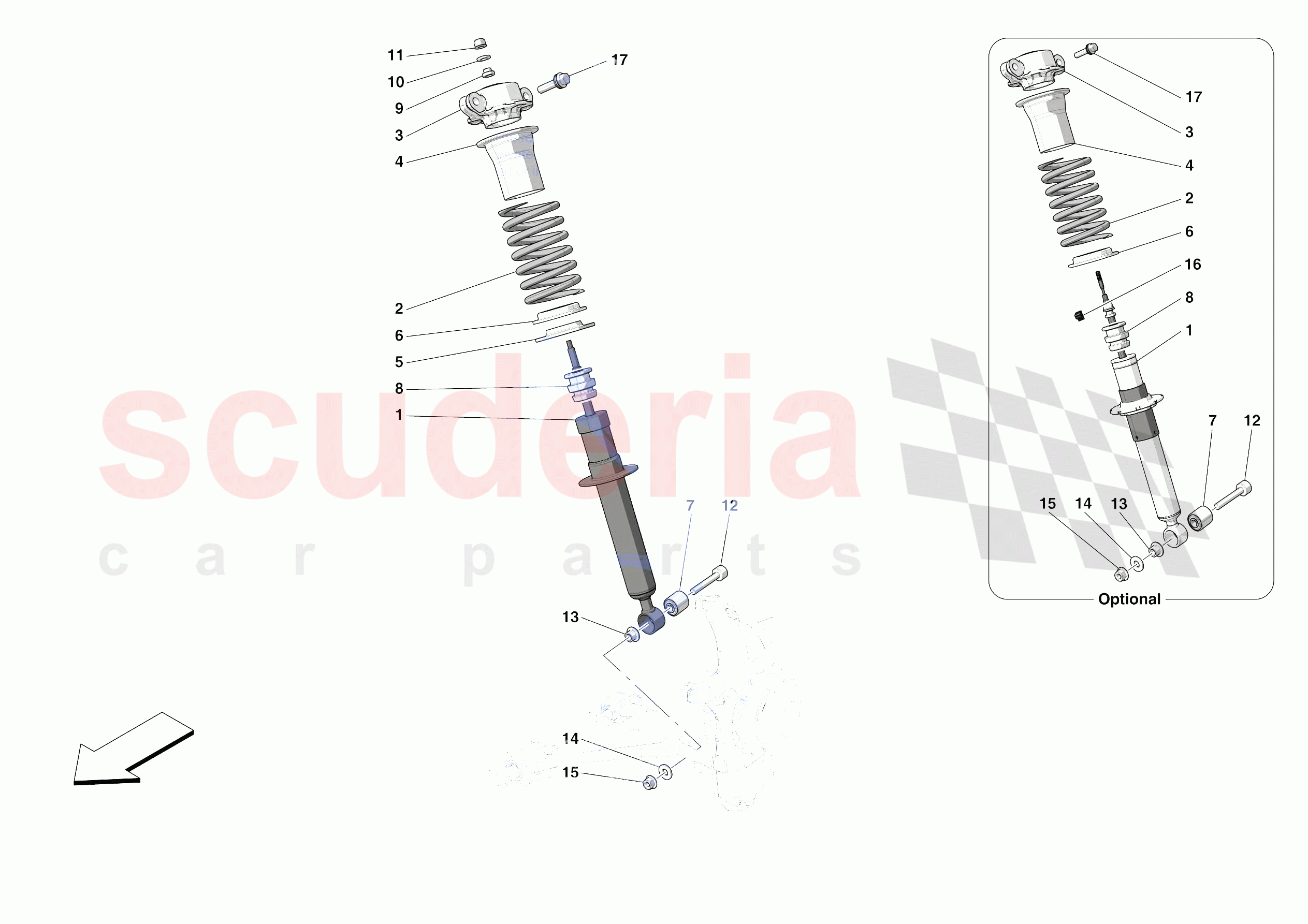 FRONT SUSPENSION - SHOCK ABSORBERS of Ferrari Ferrari Portofino USA