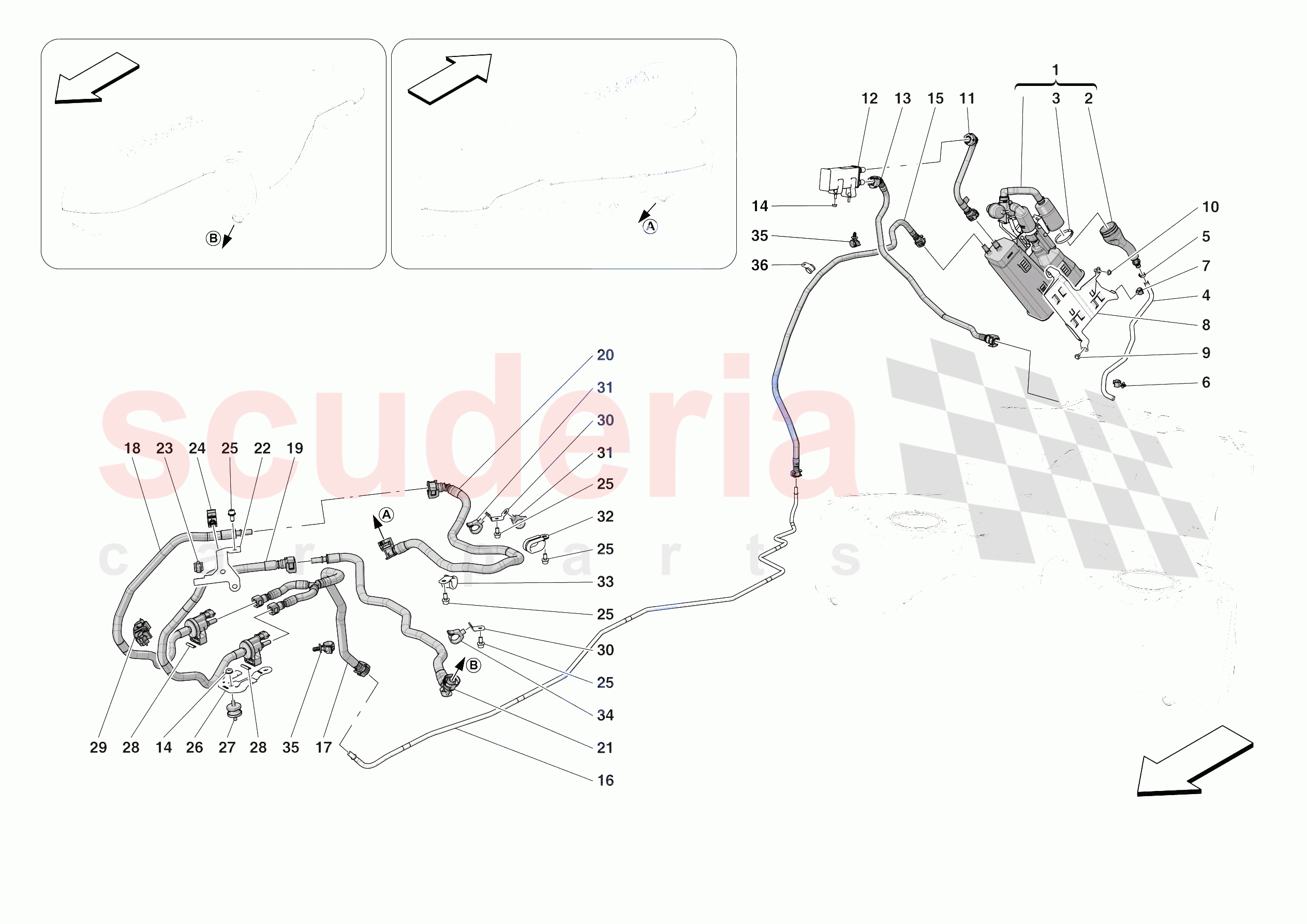 EVAPORATIVE EMISSIONS CONTROL SYSTEM of Ferrari Ferrari Purosangue Europe