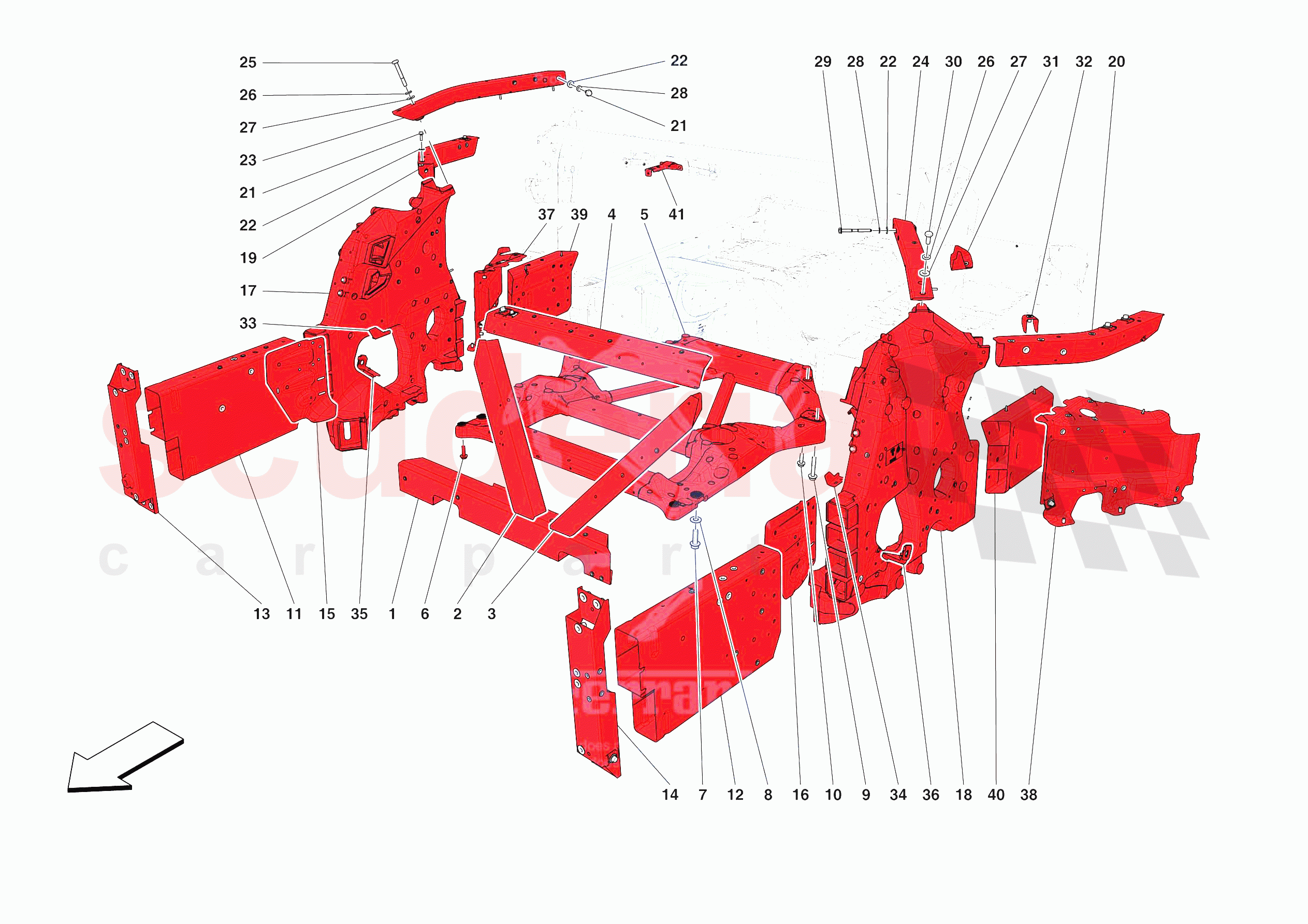 STRUCTURES AND ELEMENTS, FRONT OF VEHICLE of Ferrari Ferrari Purosangue Europe