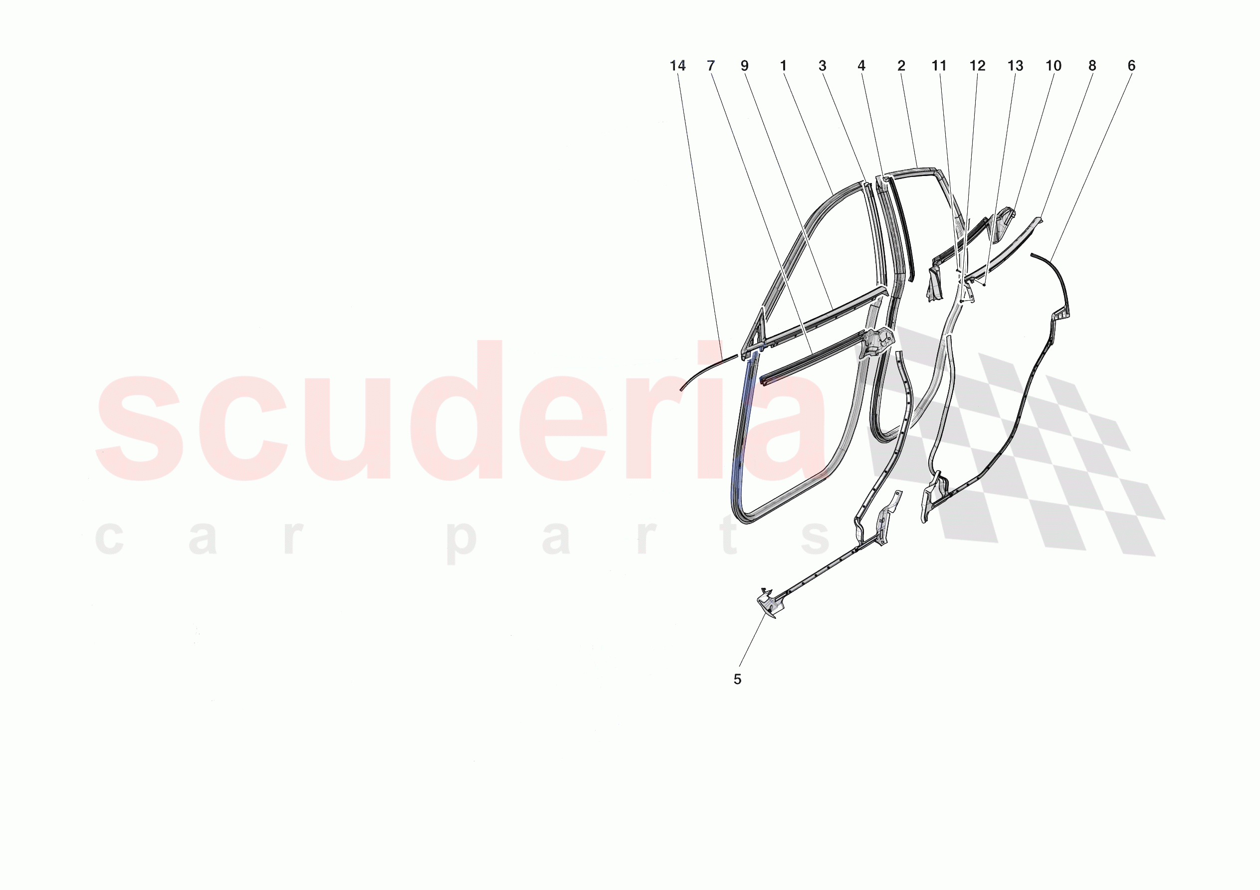 DOOR SEALS of Ferrari Ferrari Purosangue Europe