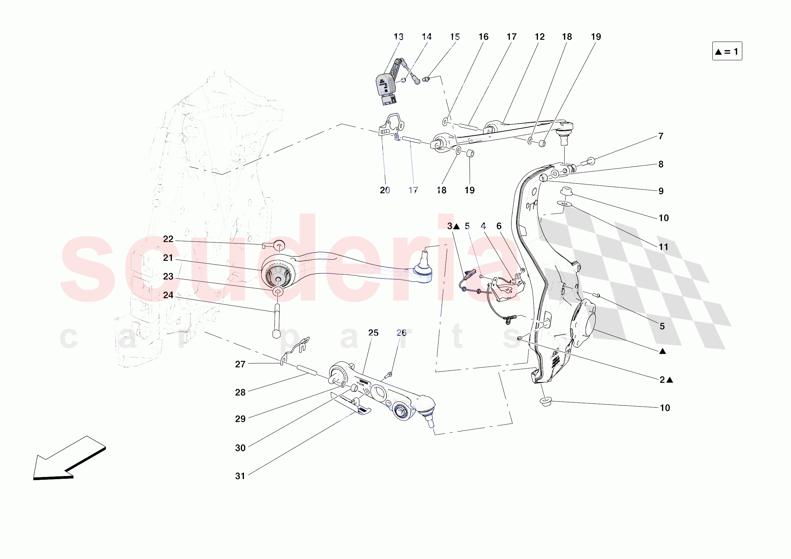 FRONT SUSPENSION - ARMS of Ferrari Ferrari Purosangue Europe RH