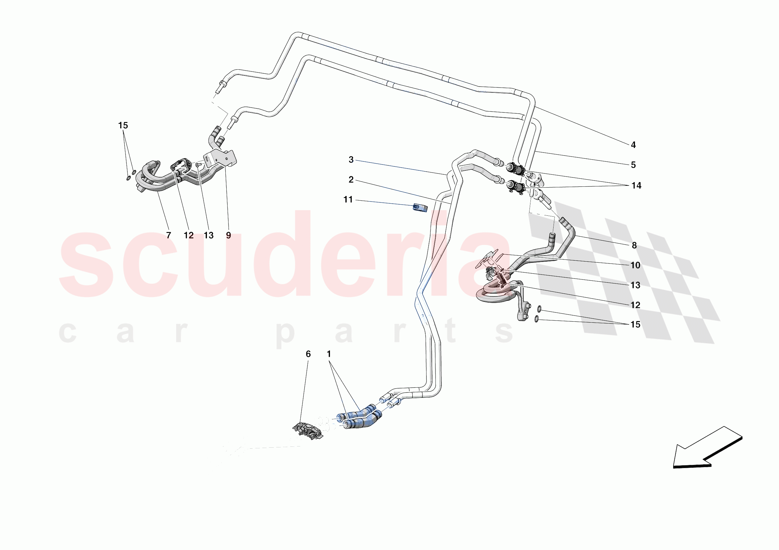 REAR SUSPENSION - COOLING of Ferrari Ferrari Purosangue Europe RH