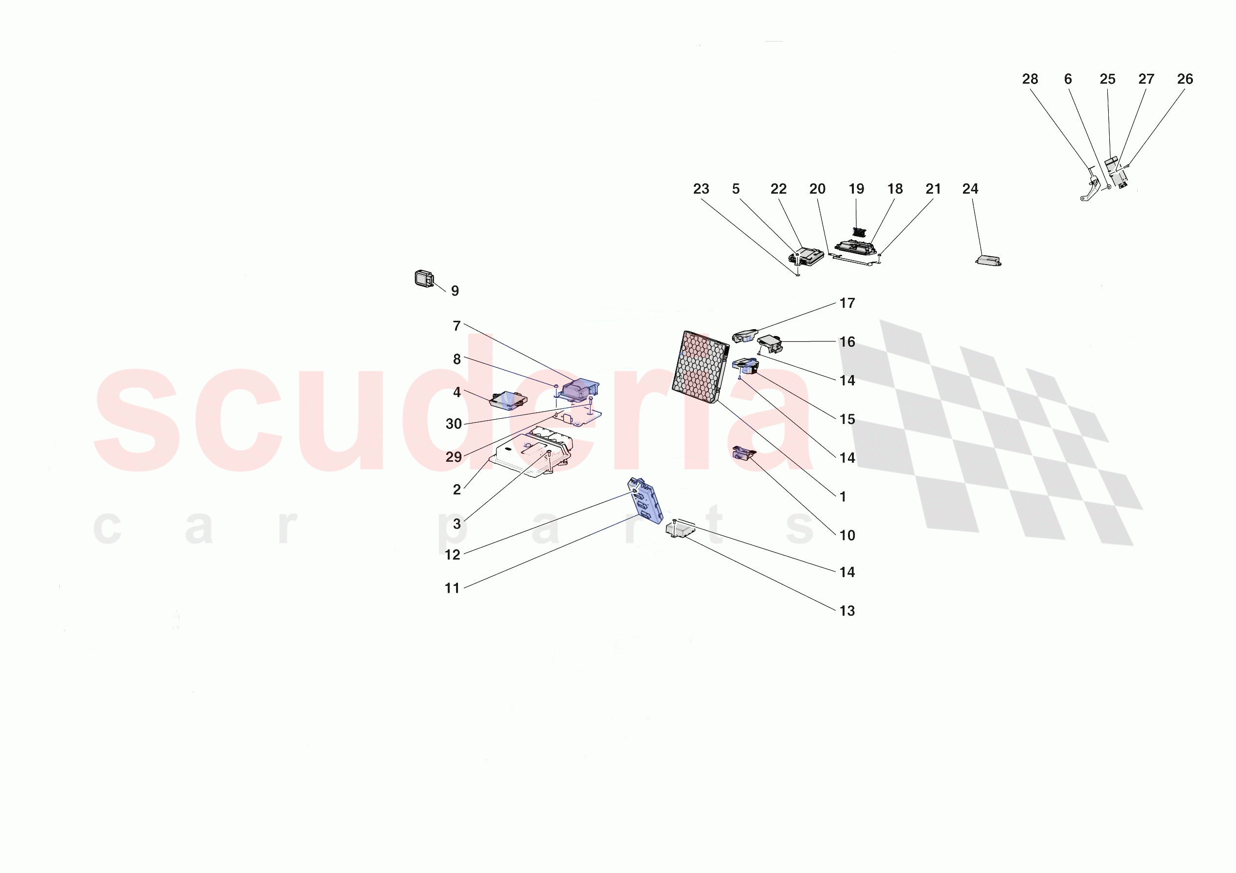 ELECTRICAL SYSTEM CONTROL UNITS of Ferrari Ferrari Purosangue Europe RH