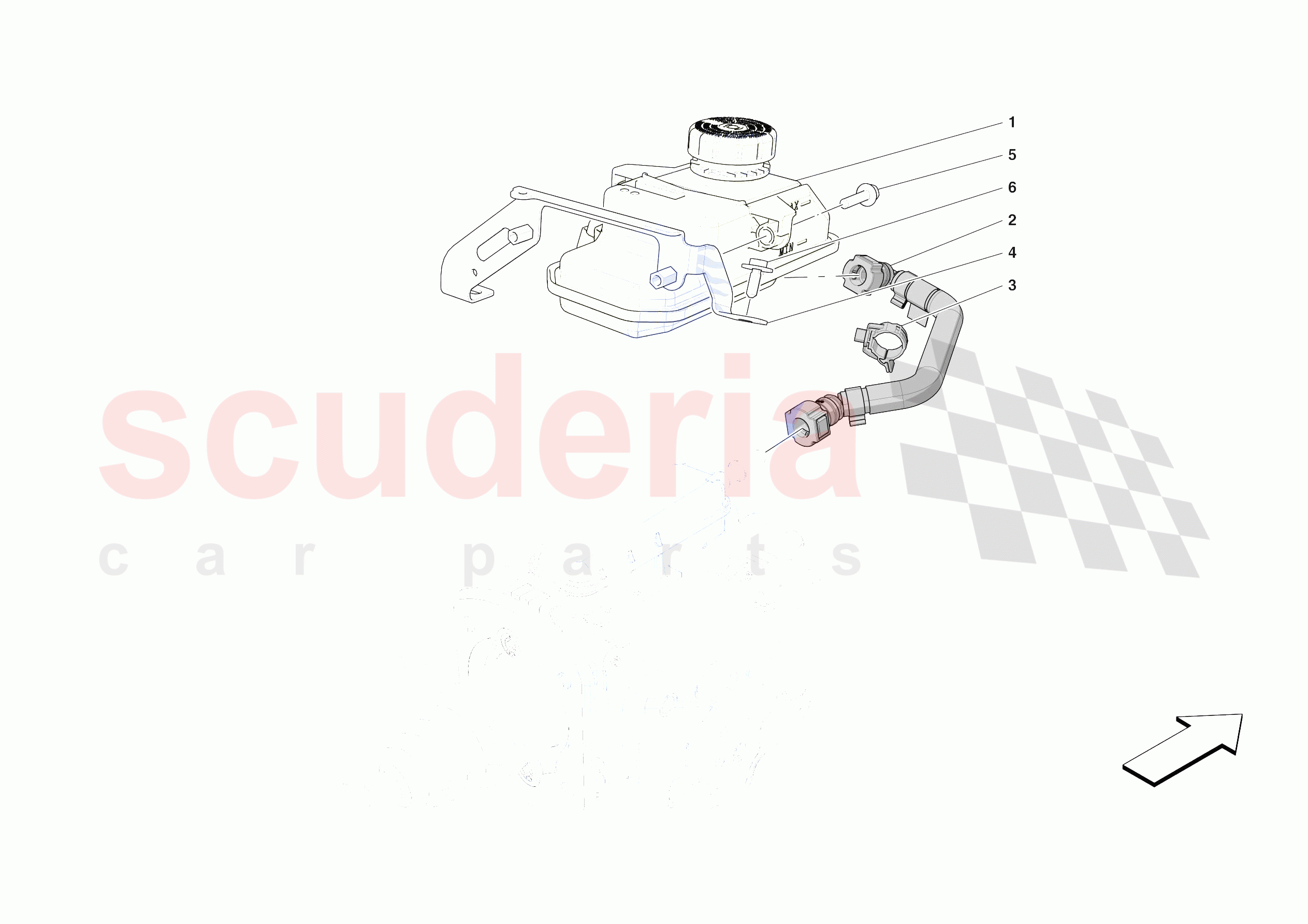 BRAKE MASTER CYLINDER RESERVOIR of Ferrari Ferrari Purosangue USA