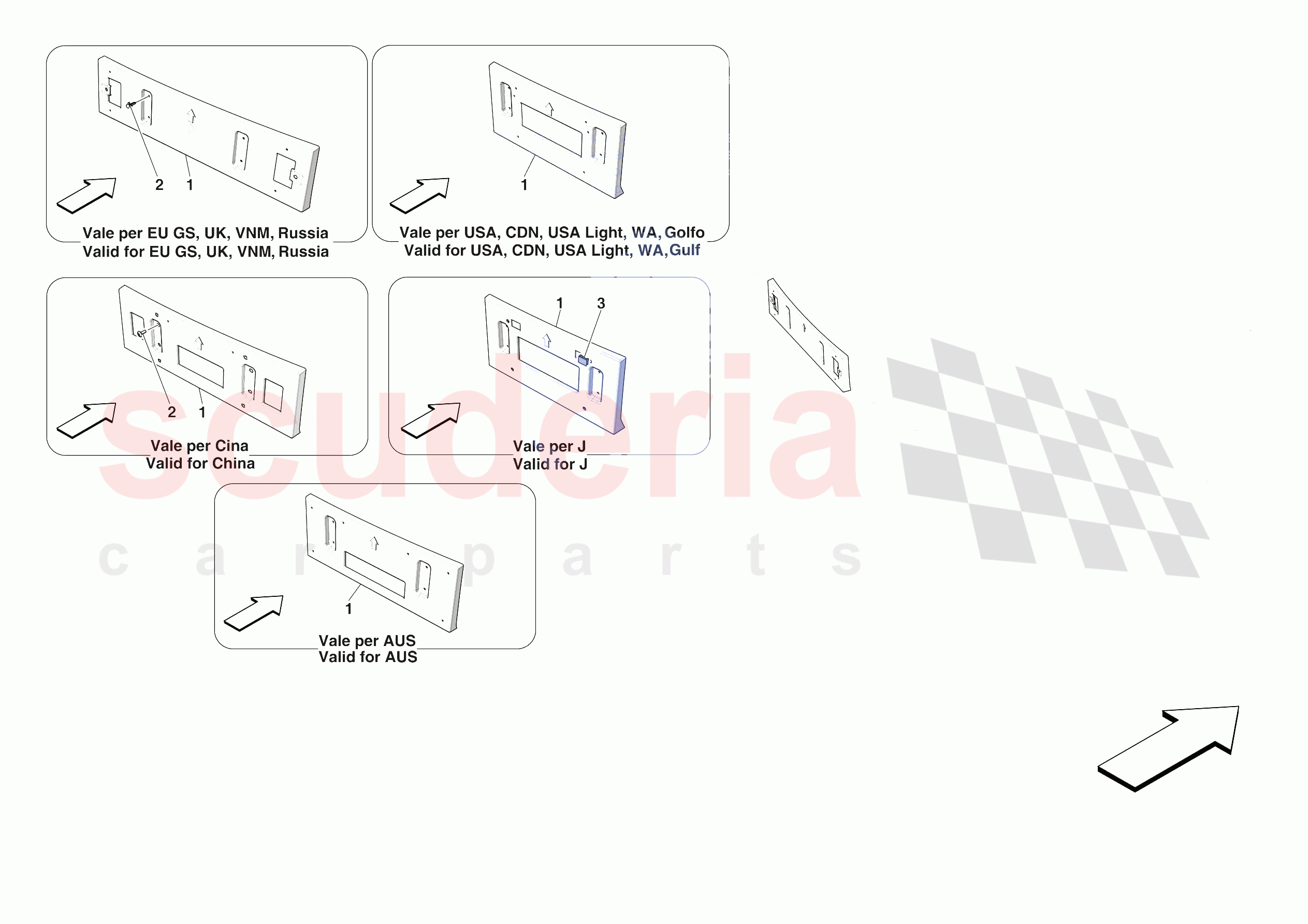 REAR LICENCE PLATE INSTALLATION of Ferrari Ferrari Purosangue USA