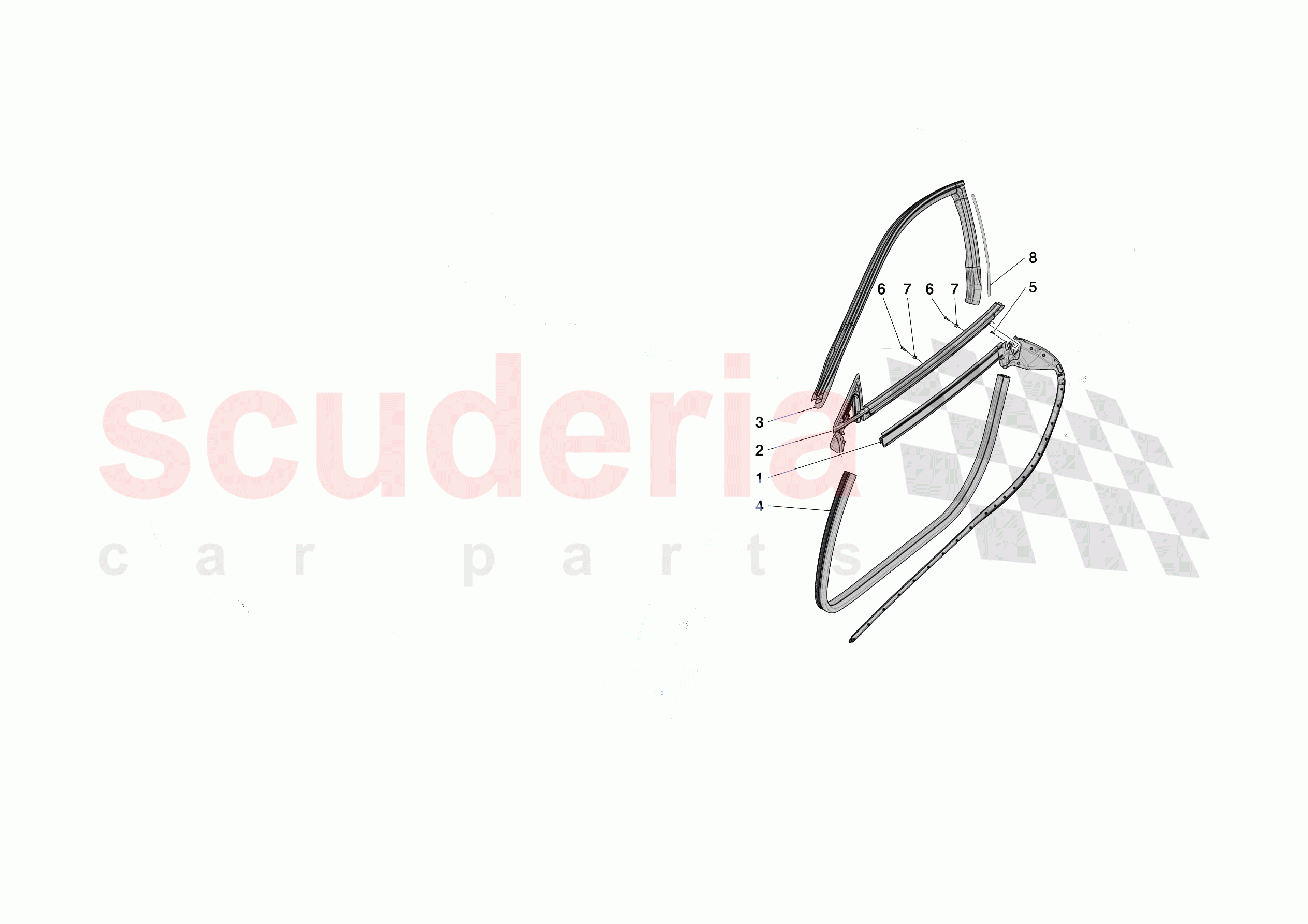 DOOR SEALS of Ferrari Ferrari Roma Europe