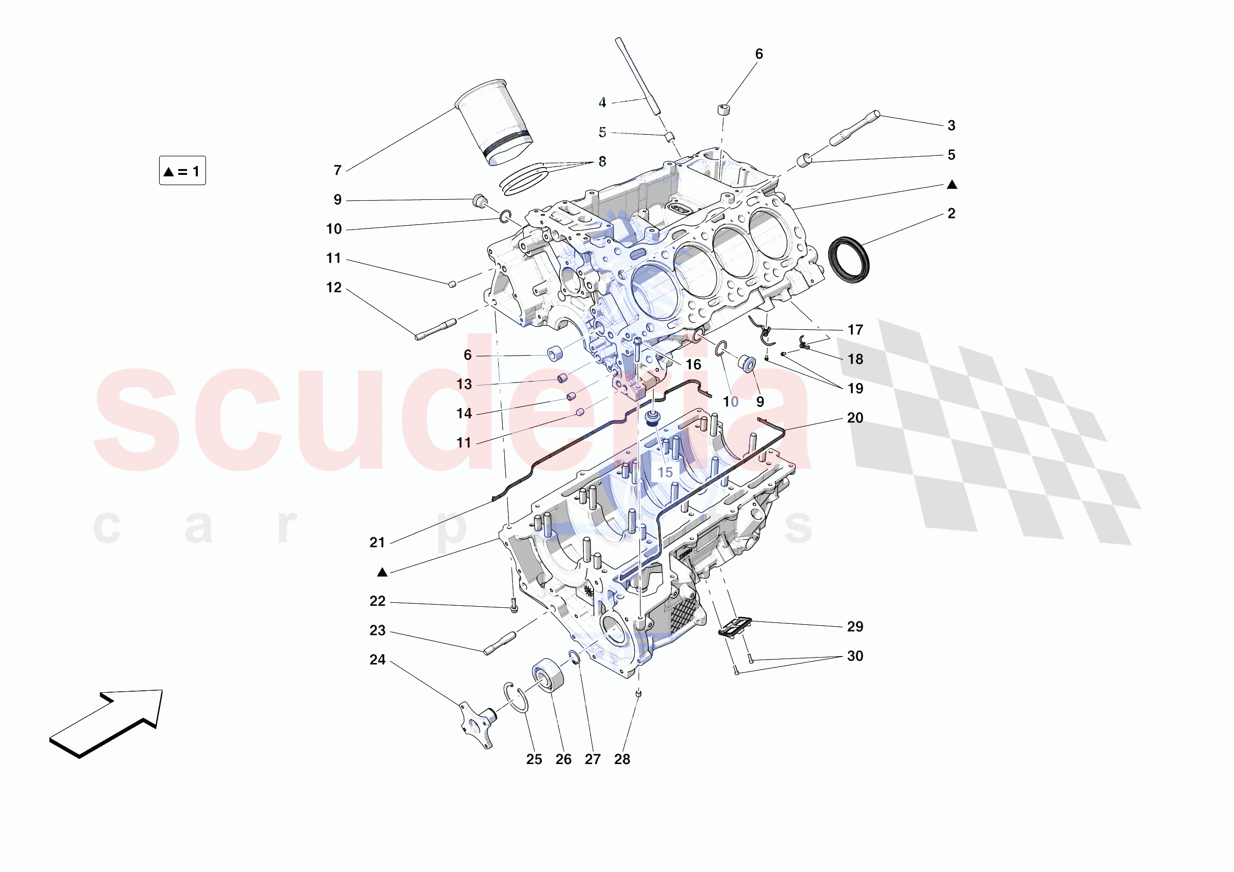 CRANKCASE of Ferrari Ferrari Roma Europe RH
