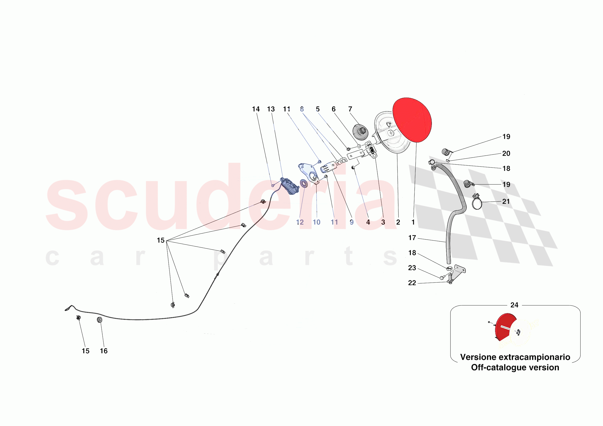 FUEL FILLER SEAT of Ferrari Ferrari Roma Europe RH