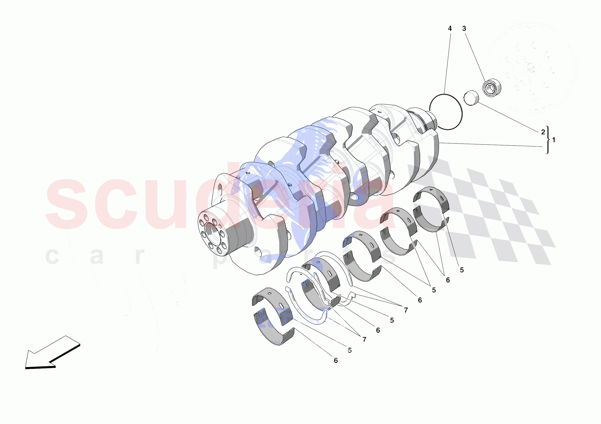 CRANKSHAFT of Ferrari Ferrari Roma Spider Europe