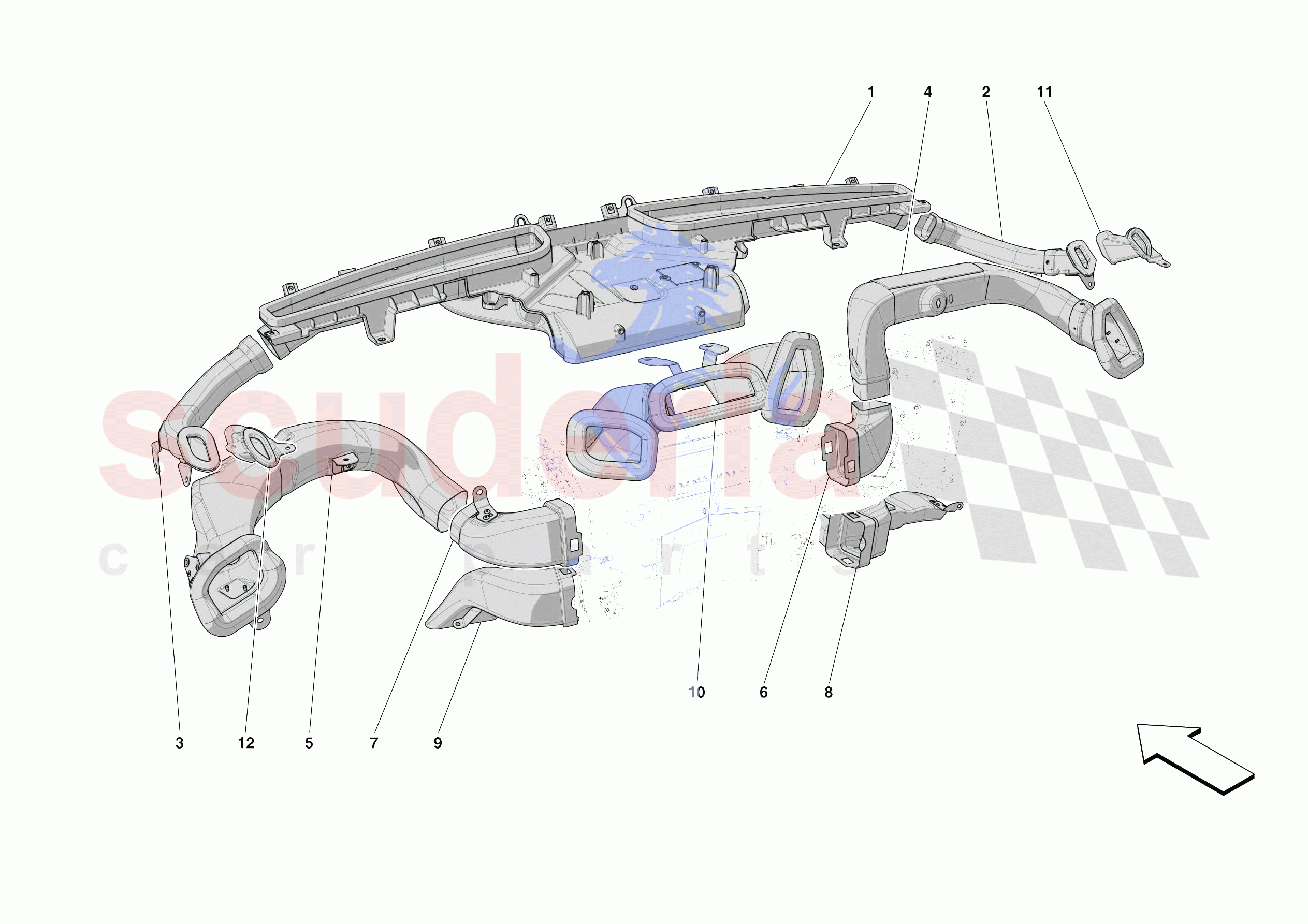 DASHBOARD - DUCTS -APPLICABLE FOR RHD- of Ferrari Ferrari Roma Spider Europe