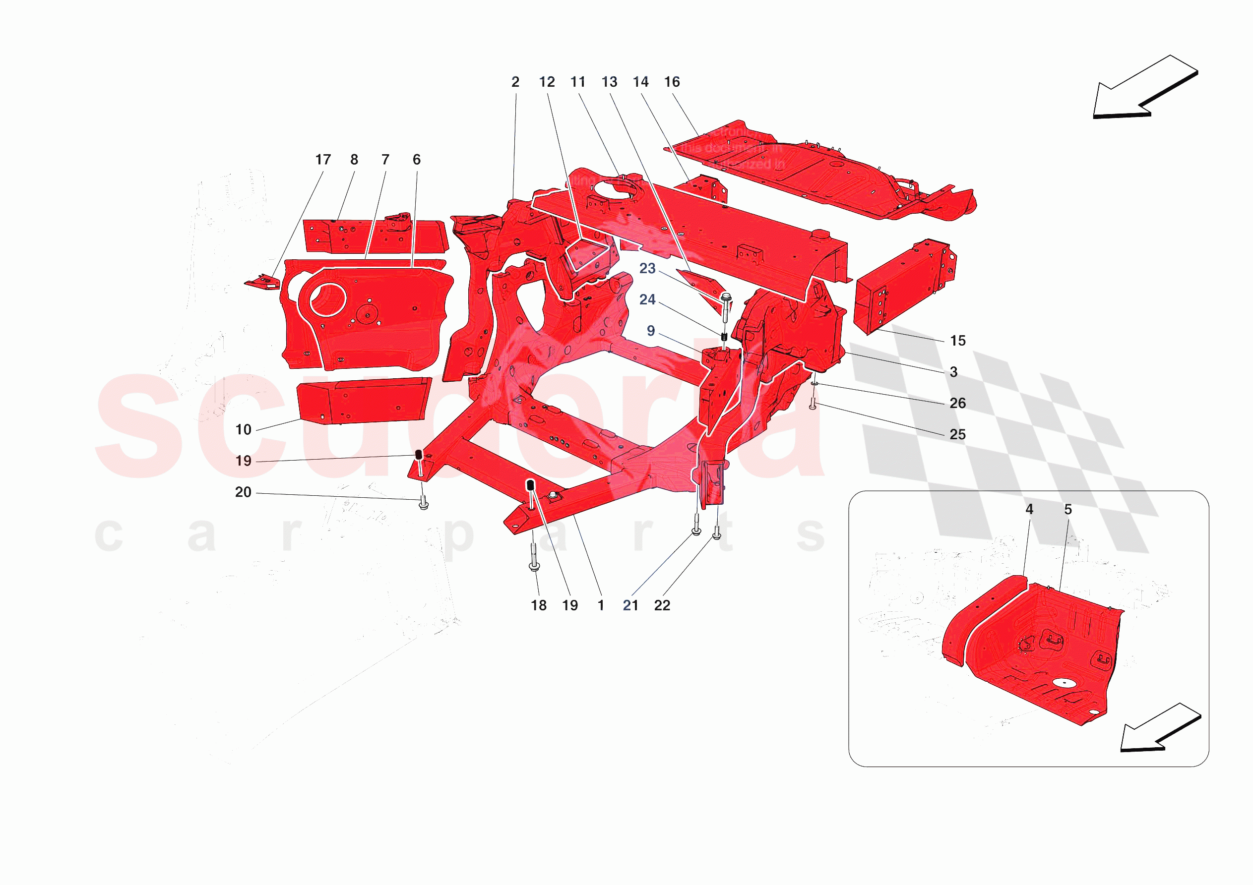 STRUCTURES AND ELEMENTS, REAR OF VEHICLE of Ferrari Ferrari Roma Spider Europe RH