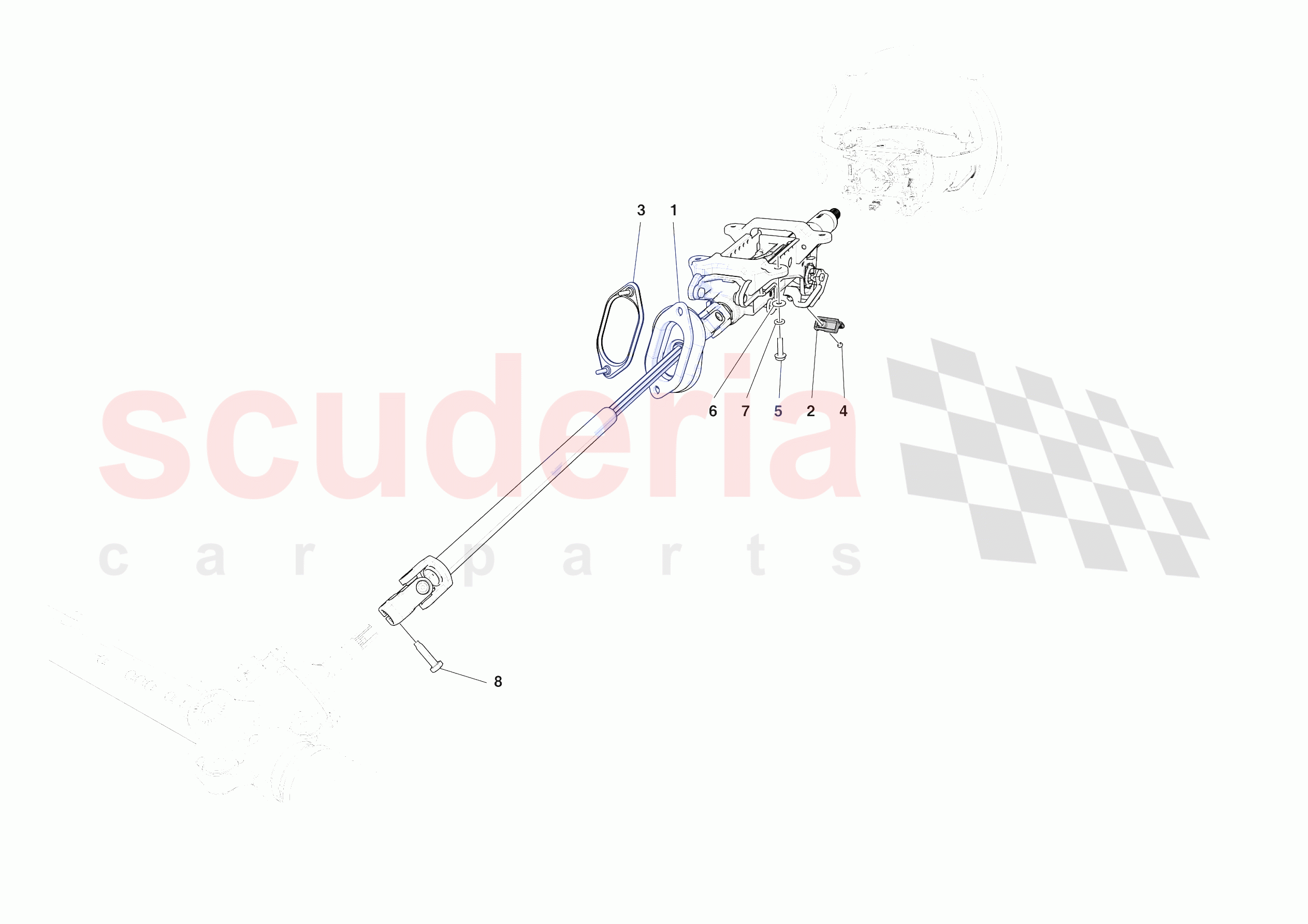 STEERING WHEEL AND STEERING SYSTEM - STEERING COLUMN of Ferrari Ferrari Roma Spider USA