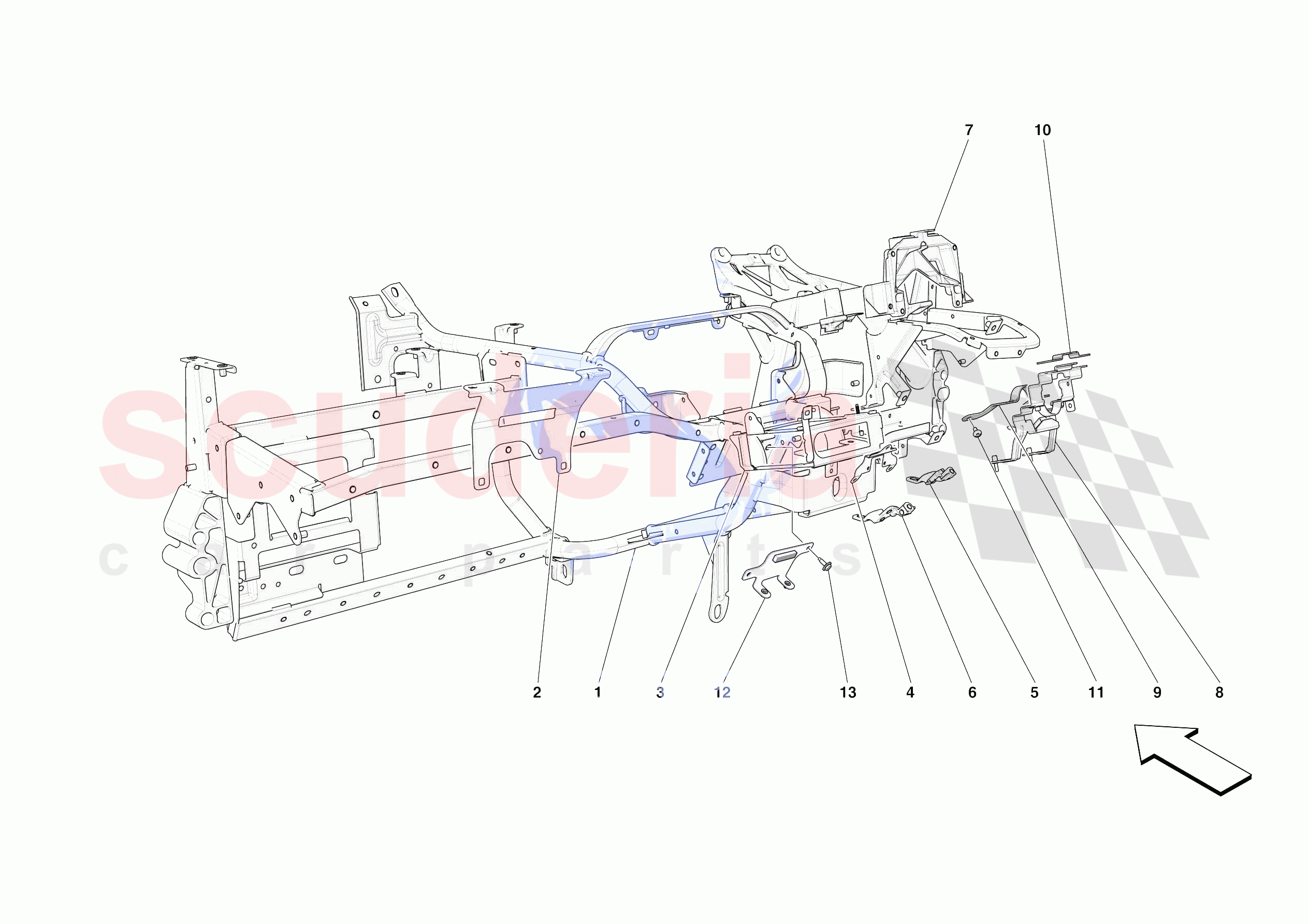 DASHBOARD - SUBSTRUCTURE -APPLICABLE FOR RHD- of Ferrari Ferrari Roma Spider USA