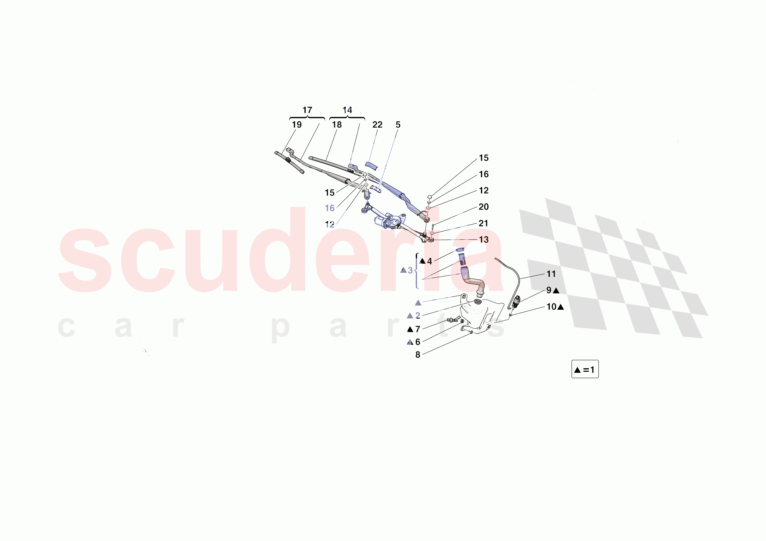 WIPERS AND HEADLAMP WASHERS of Ferrari Ferrari Roma Spider USA