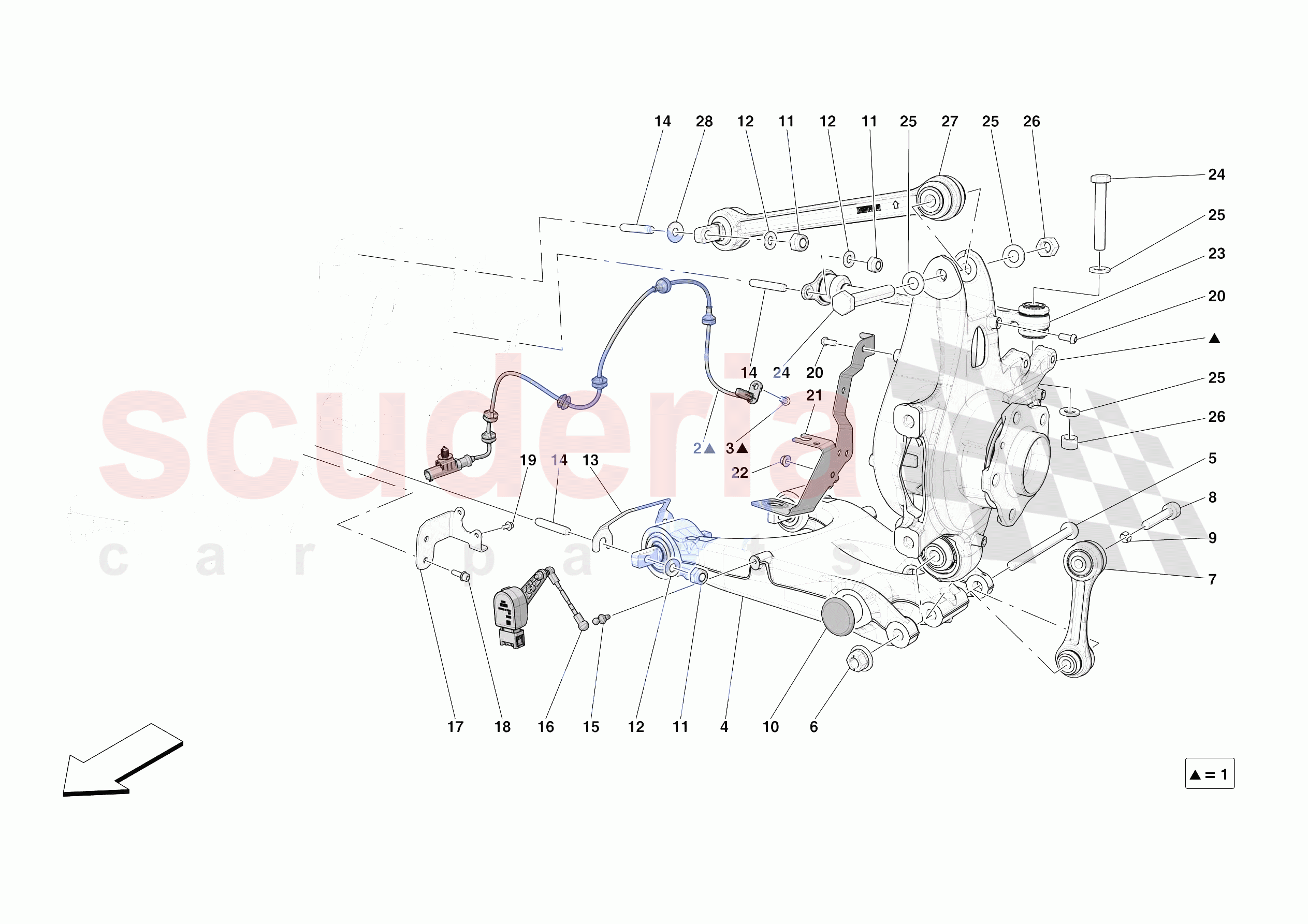 REAR SUSPENSION - ARMS of Ferrari Ferrari Roma USA
