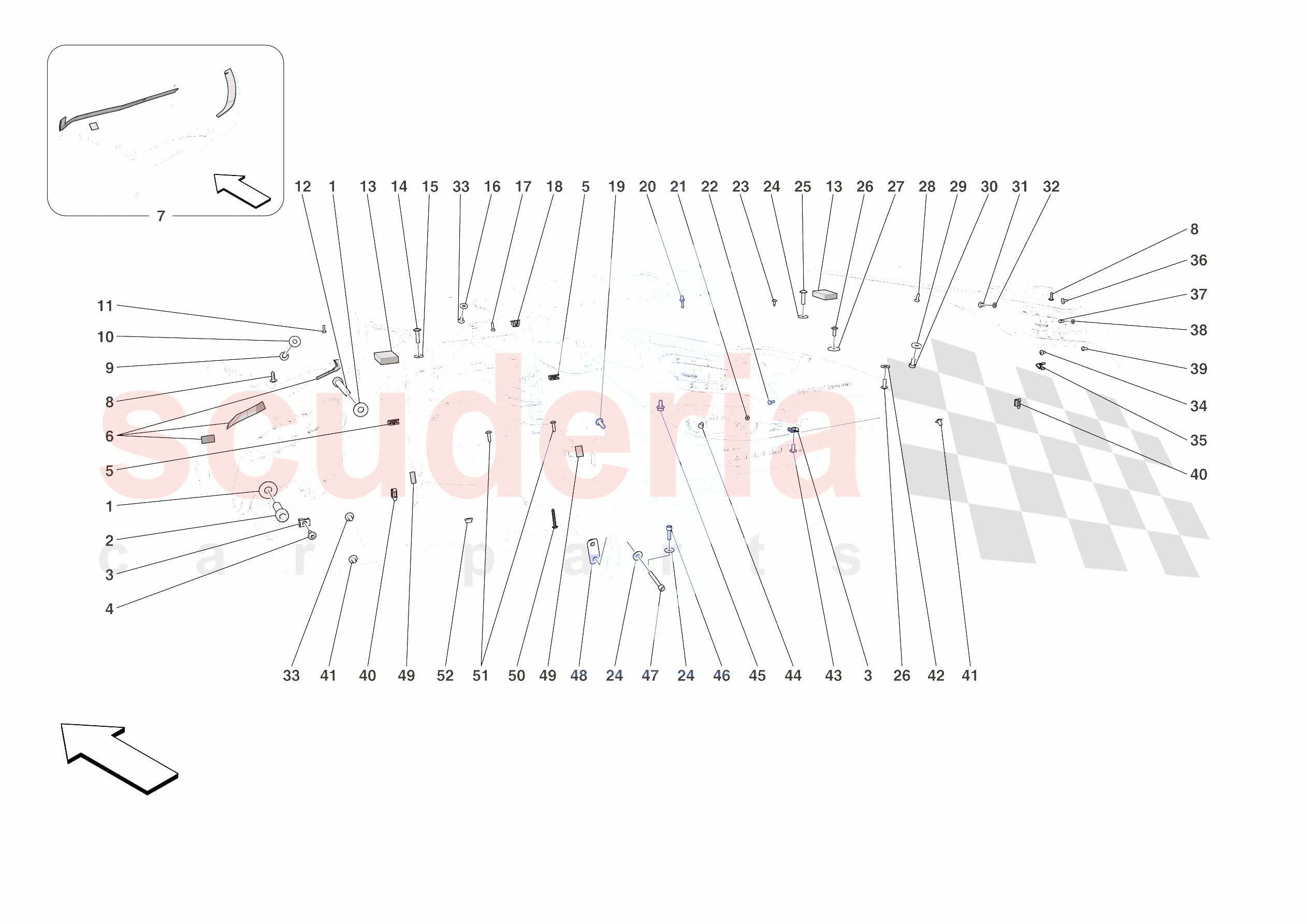 DASHBOARD - FASTENERS of Ferrari Ferrari SF90 Spider Europe