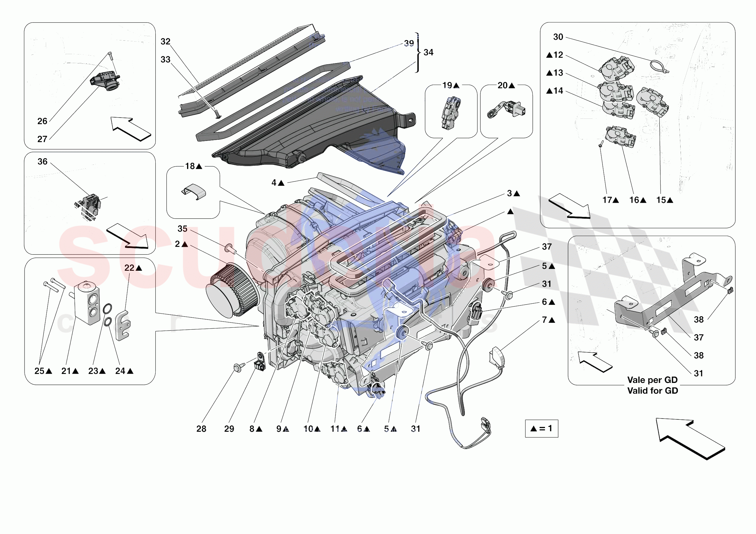 A/C SYSTEM - EVAPORATOR of Ferrari Ferrari SF90 Spider Europe