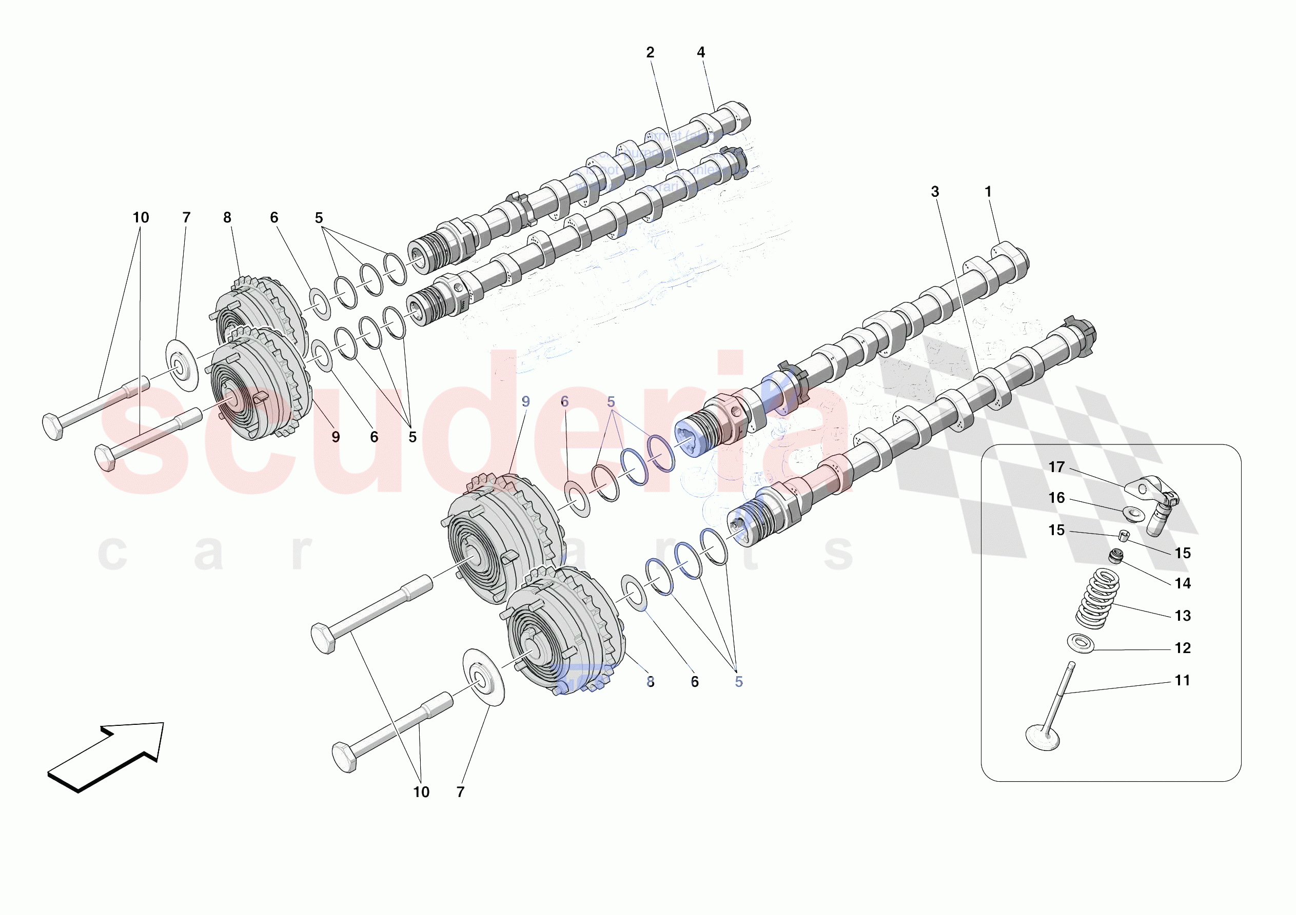 CYLINDER HEADS - TIMING of Ferrari Ferrari SF90 Spider Europe RH