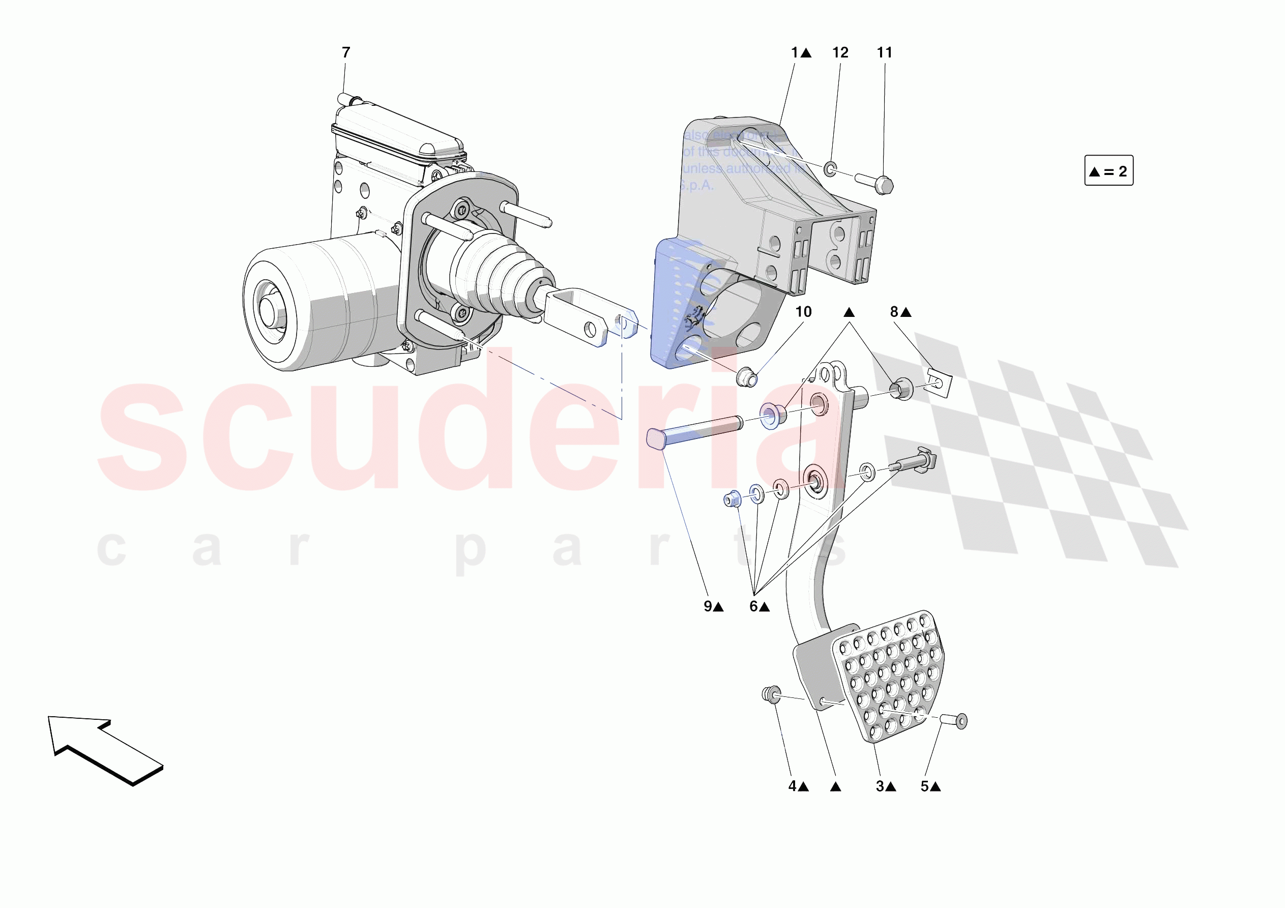 PEDAL BOARD of Ferrari Ferrari SF90 Spider Europe RH