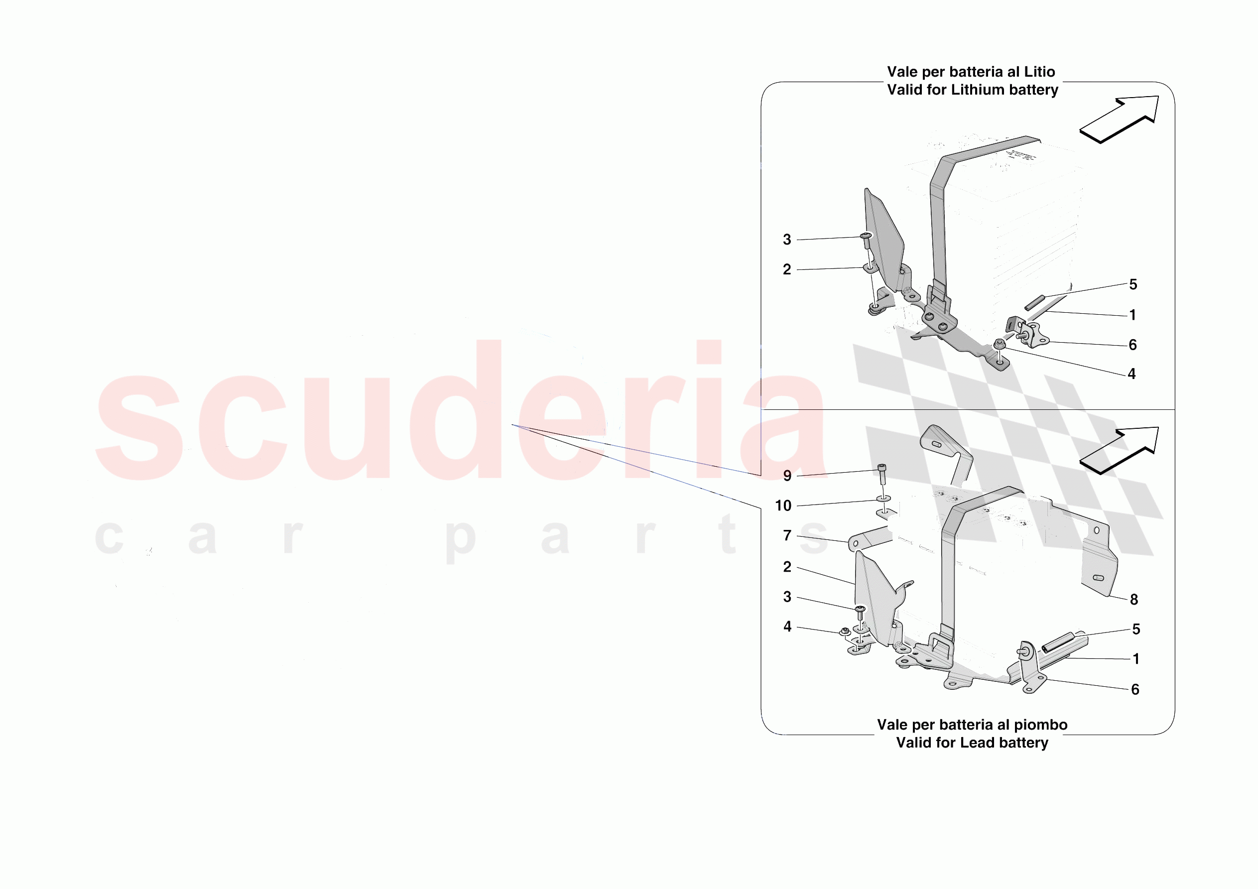 BATTERY INSTALLATION of Ferrari Ferrari SF90 Spider Europe RH