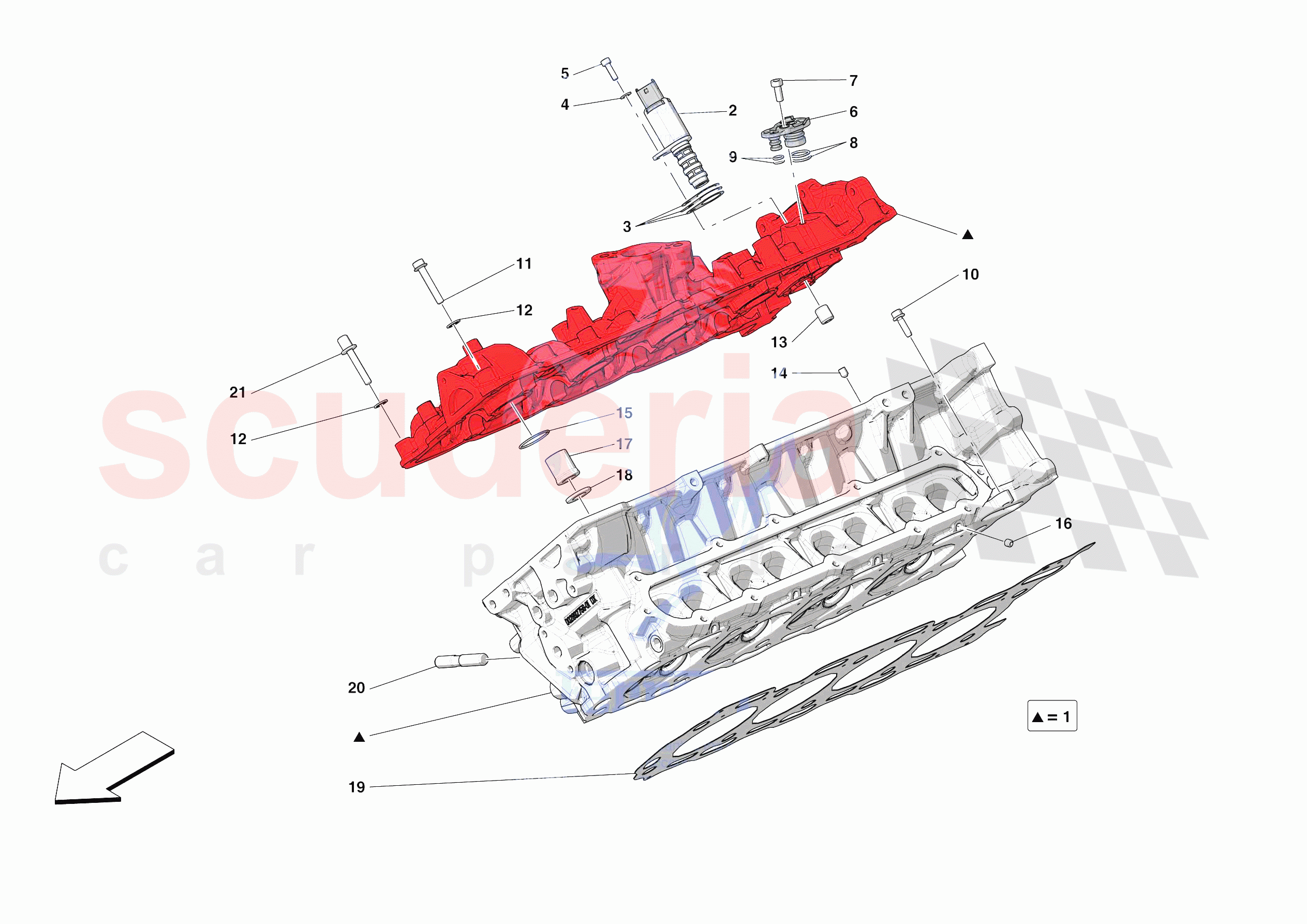 CYLINDER HEADS - RH HEAD of Ferrari Ferrari SF90 Spider USA
