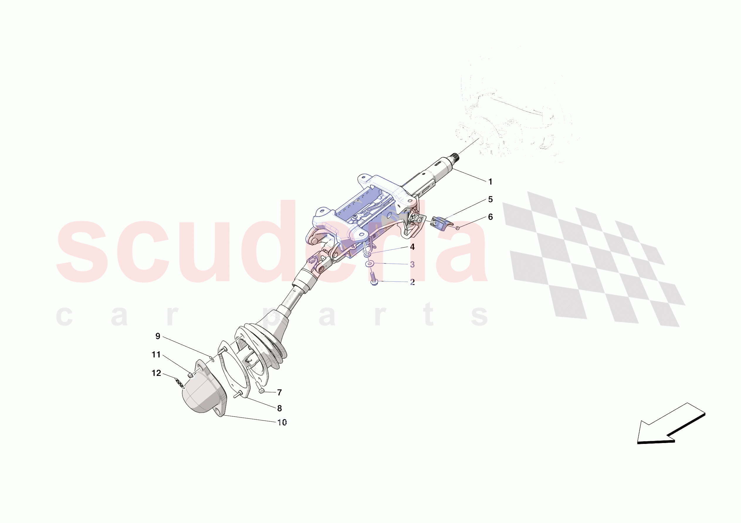 STEERING WHEEL AND STEERING SYSTEM - STEERING COLUMN of Ferrari Ferrari SF90 Spider USA