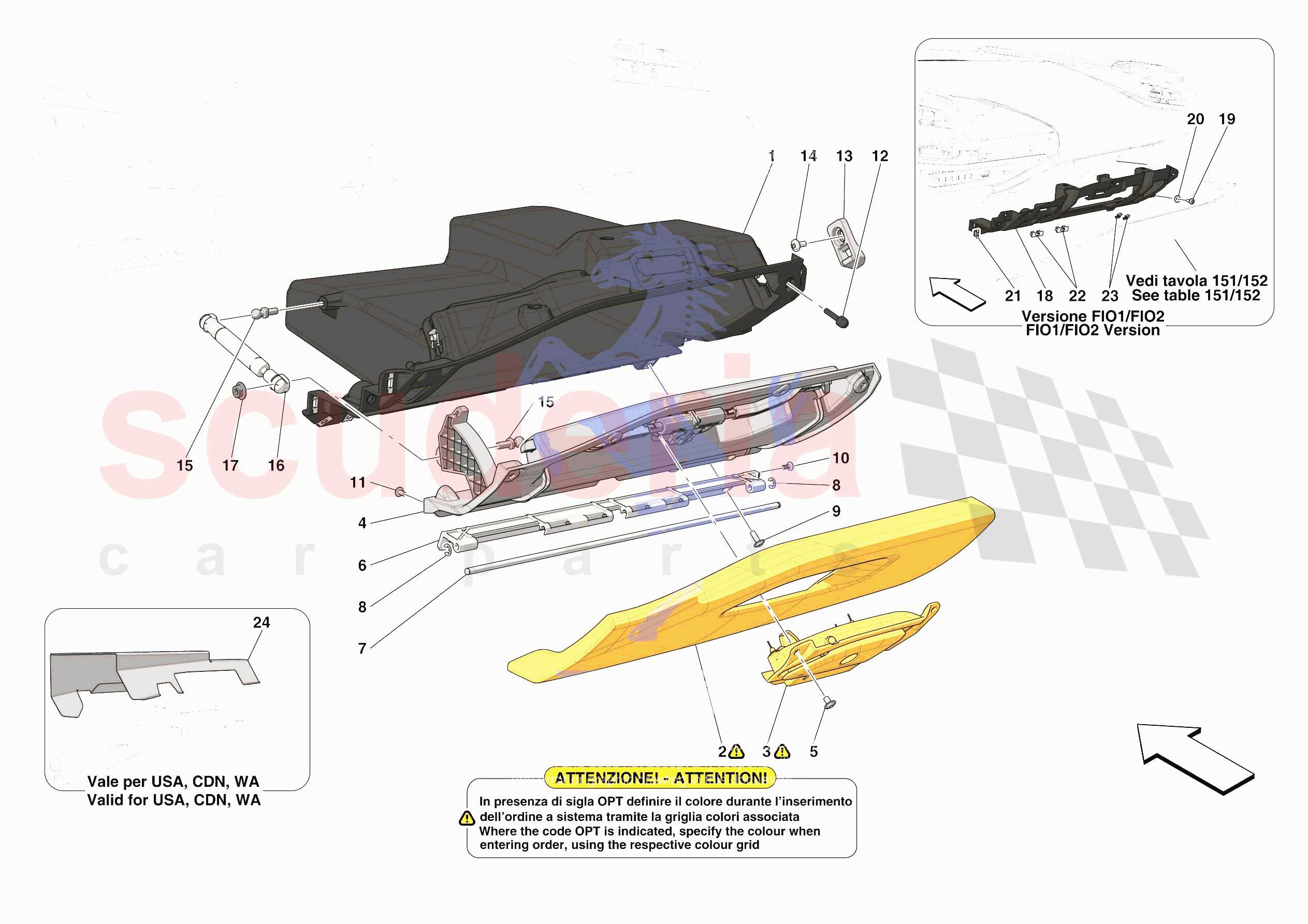 DASHBOARD - GLOVE COMPARTMENT of Ferrari Ferrari SF90 Stradale Europe