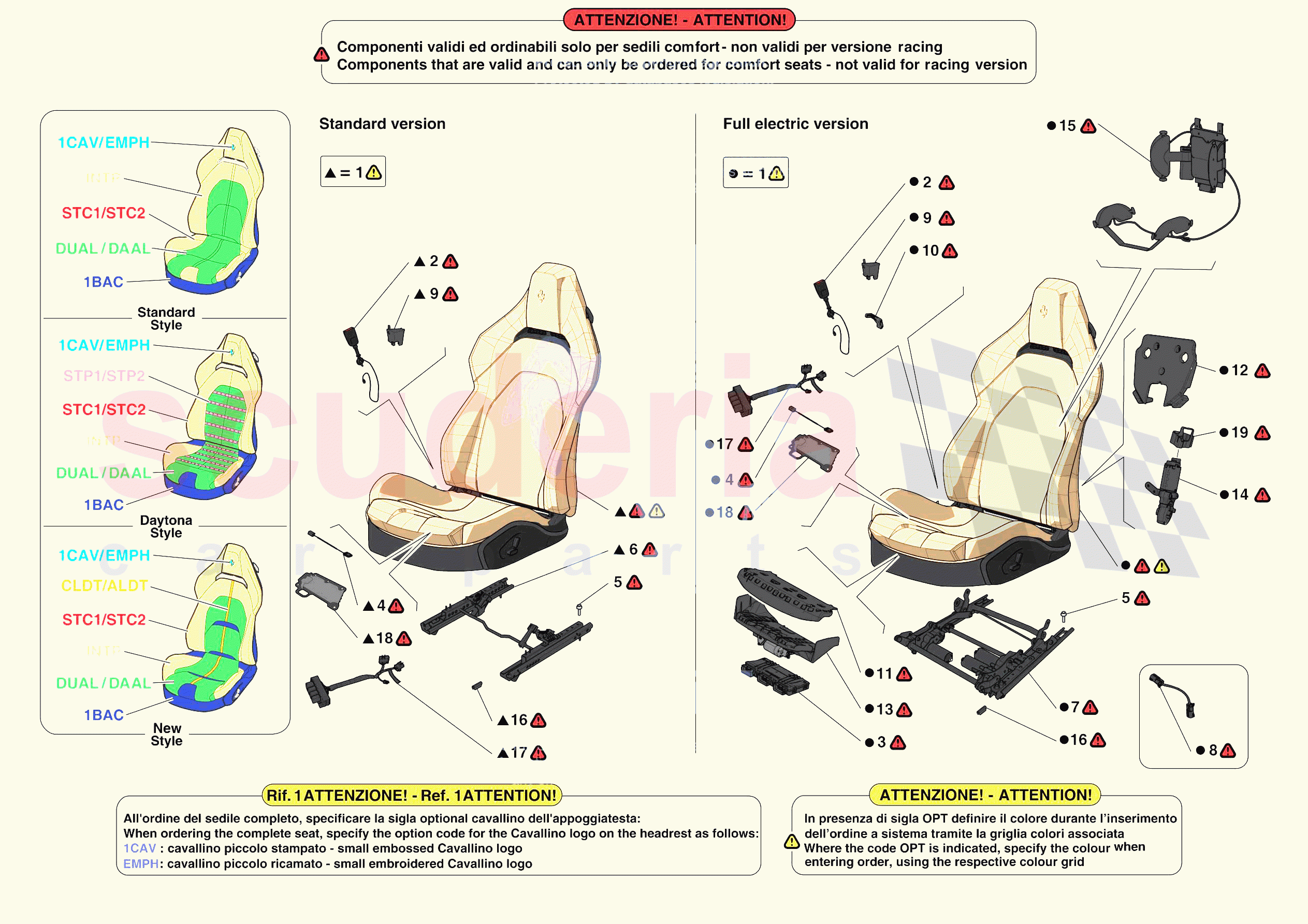 FRONT SEATS - SEATS AND GUIDES of Ferrari Ferrari SF90 Stradale Europe