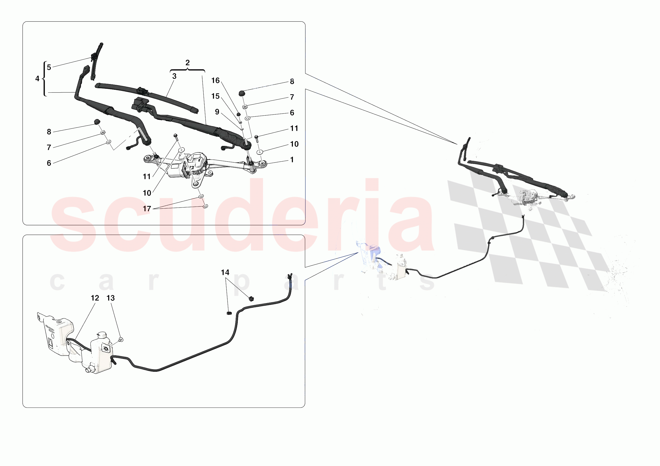 WIPERS AND HEADLAMP WASHERS of Ferrari Ferrari SF90 Stradale Europe