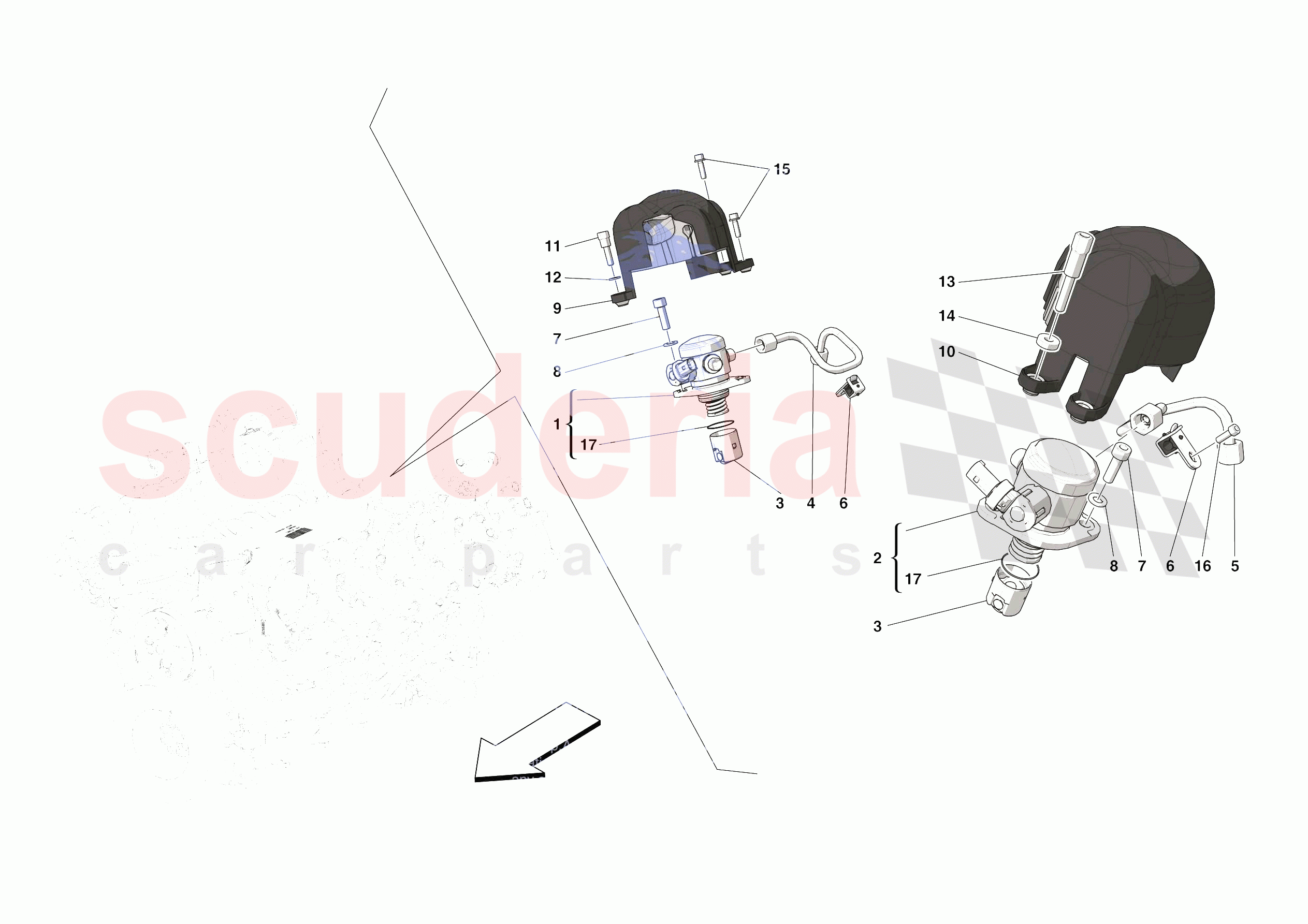 FUEL PUMPS of Ferrari Ferrari SF90 Stradale Europe RH