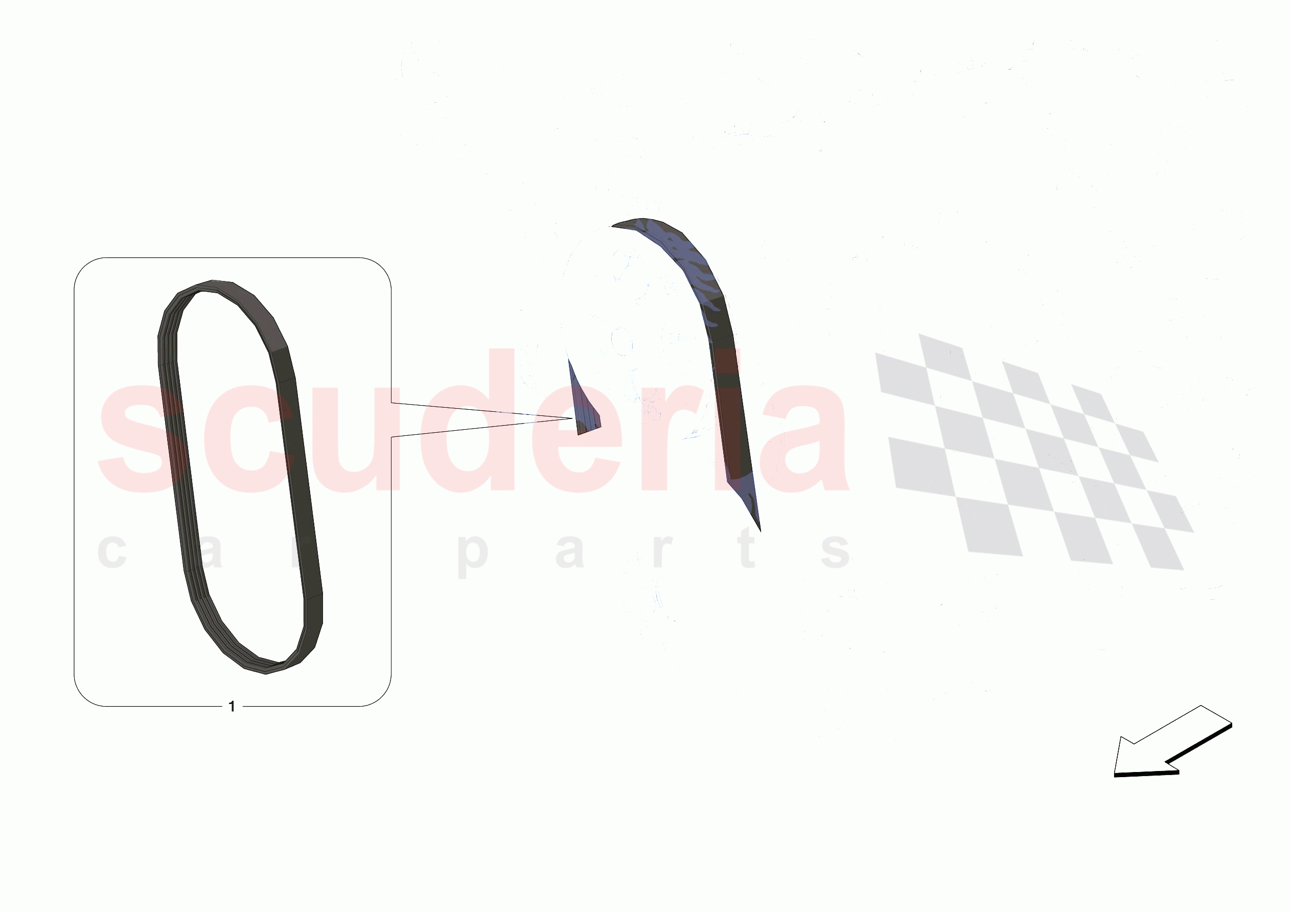 ALTERNATOR DRIVE of Ferrari Ferrari SF90 Stradale Europe RH