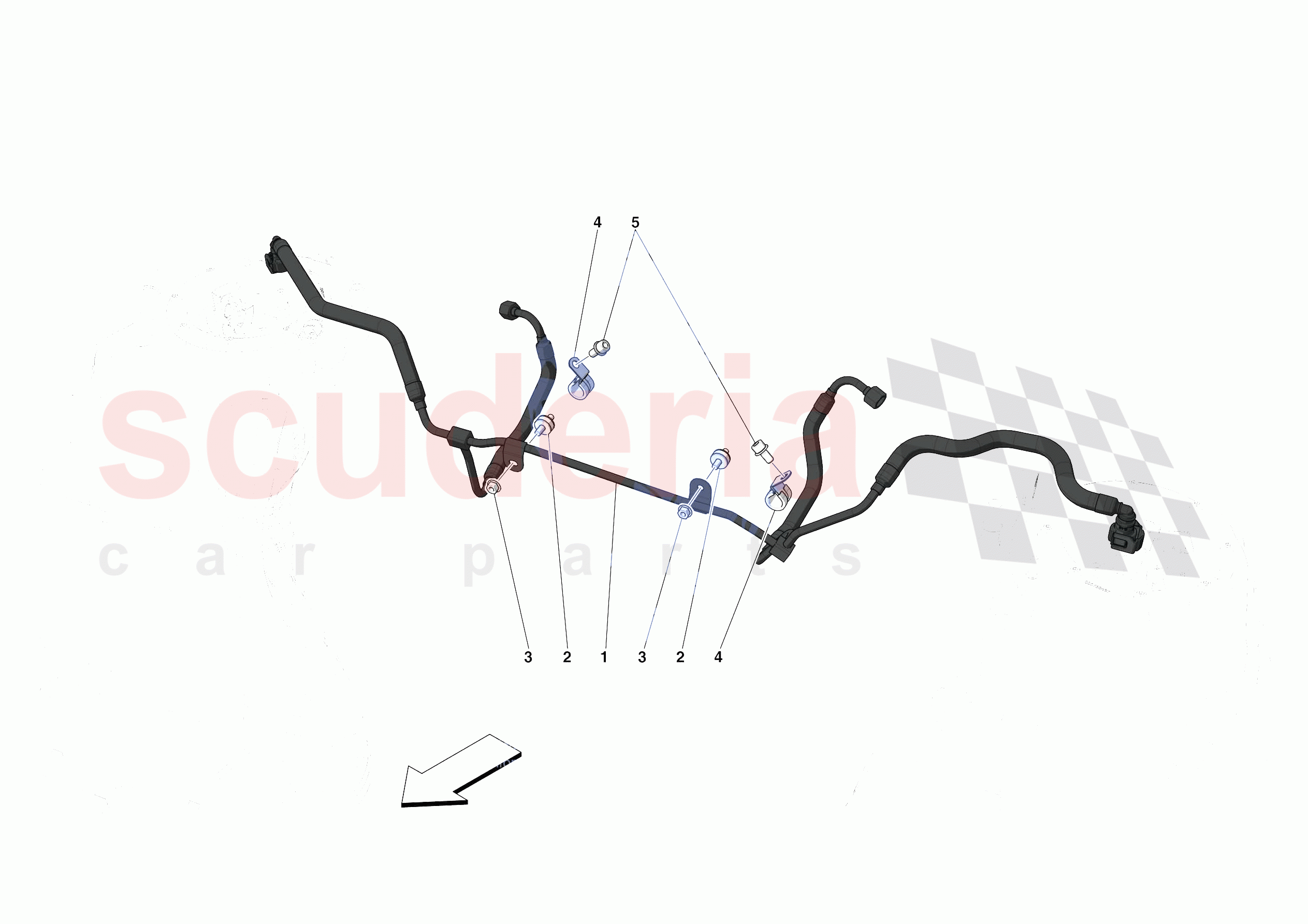 ENGINE FUEL DELIVERY PIPES of Ferrari Ferrari SF90 Stradale Europe RH