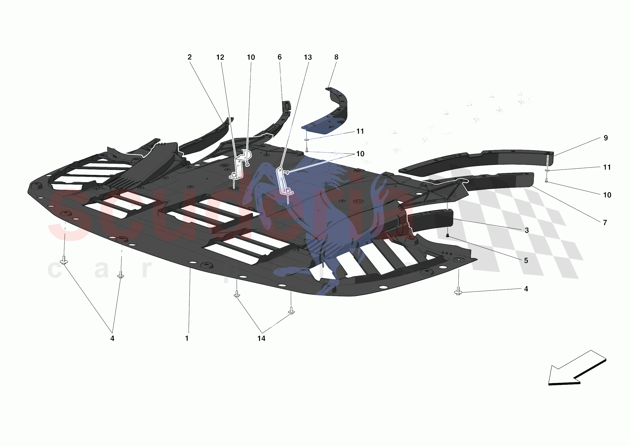 FRONT SHIELDS of Ferrari Ferrari SF90 Stradale Europe RH