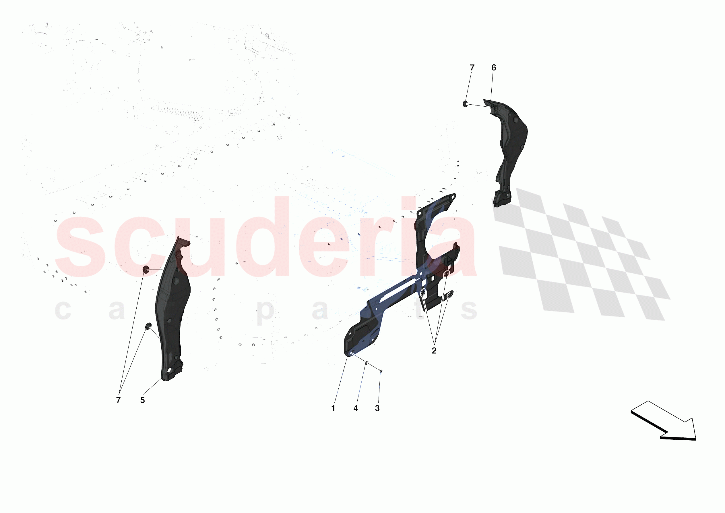 LUGGAGE COMPARTMENT INSULATION of Ferrari Ferrari SF90 Stradale Europe RH