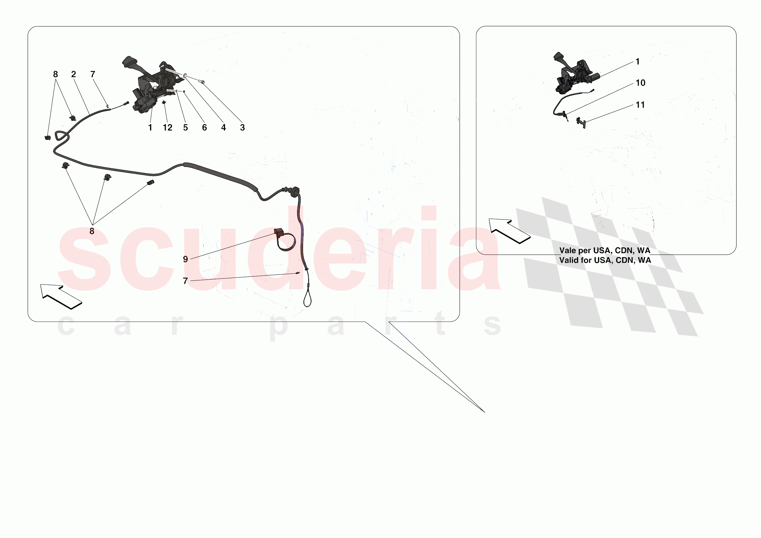 FRONT LID LOCK of Ferrari Ferrari SF90 Stradale Europe RH