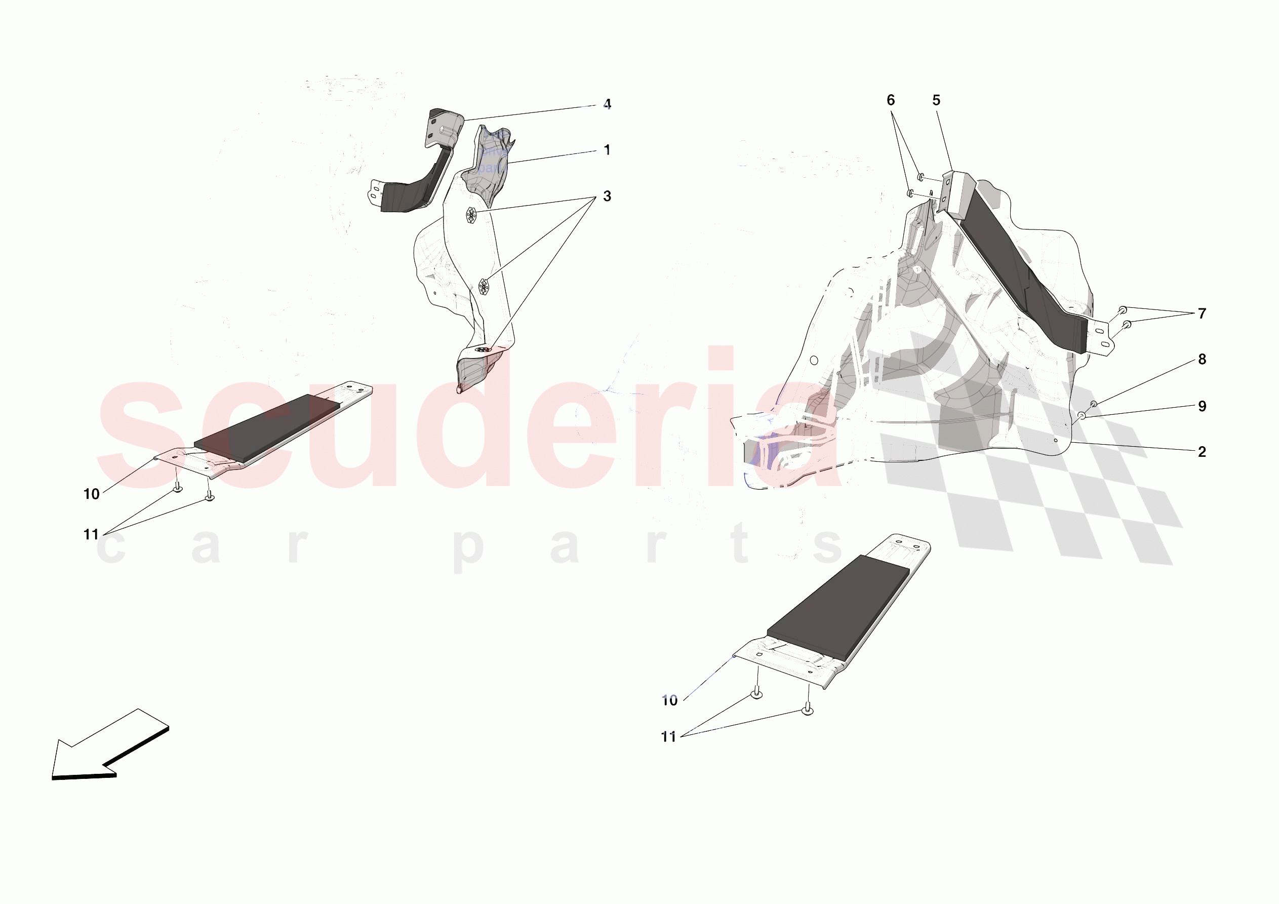 TANK MOUNTS of Ferrari Ferrari SF90 Stradale USA