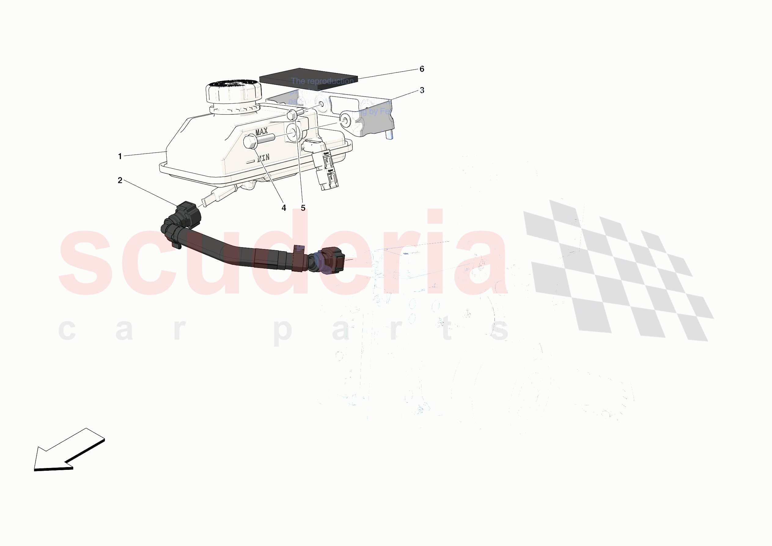 BRAKE MASTER CYLINDER RESERVOIR of Ferrari Ferrari SF90 Stradale USA