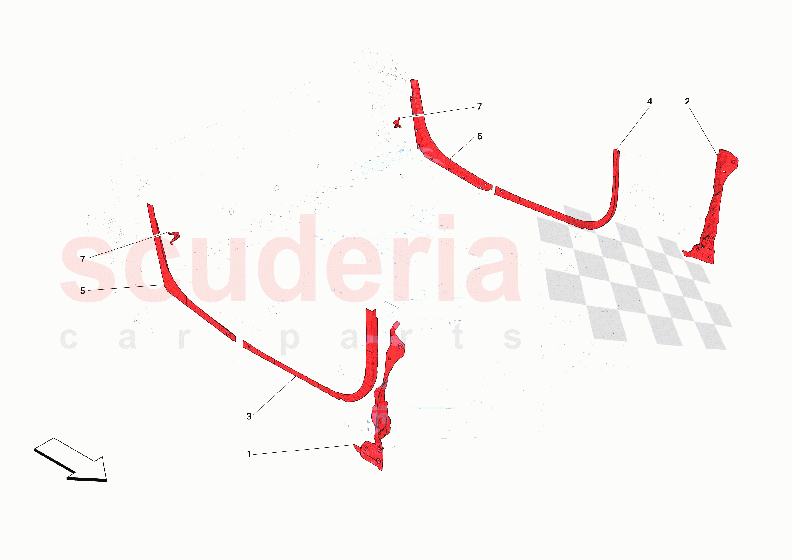 LATERAL SUBSTRUCTURE of Ferrari Ferrari SF90 Stradale USA