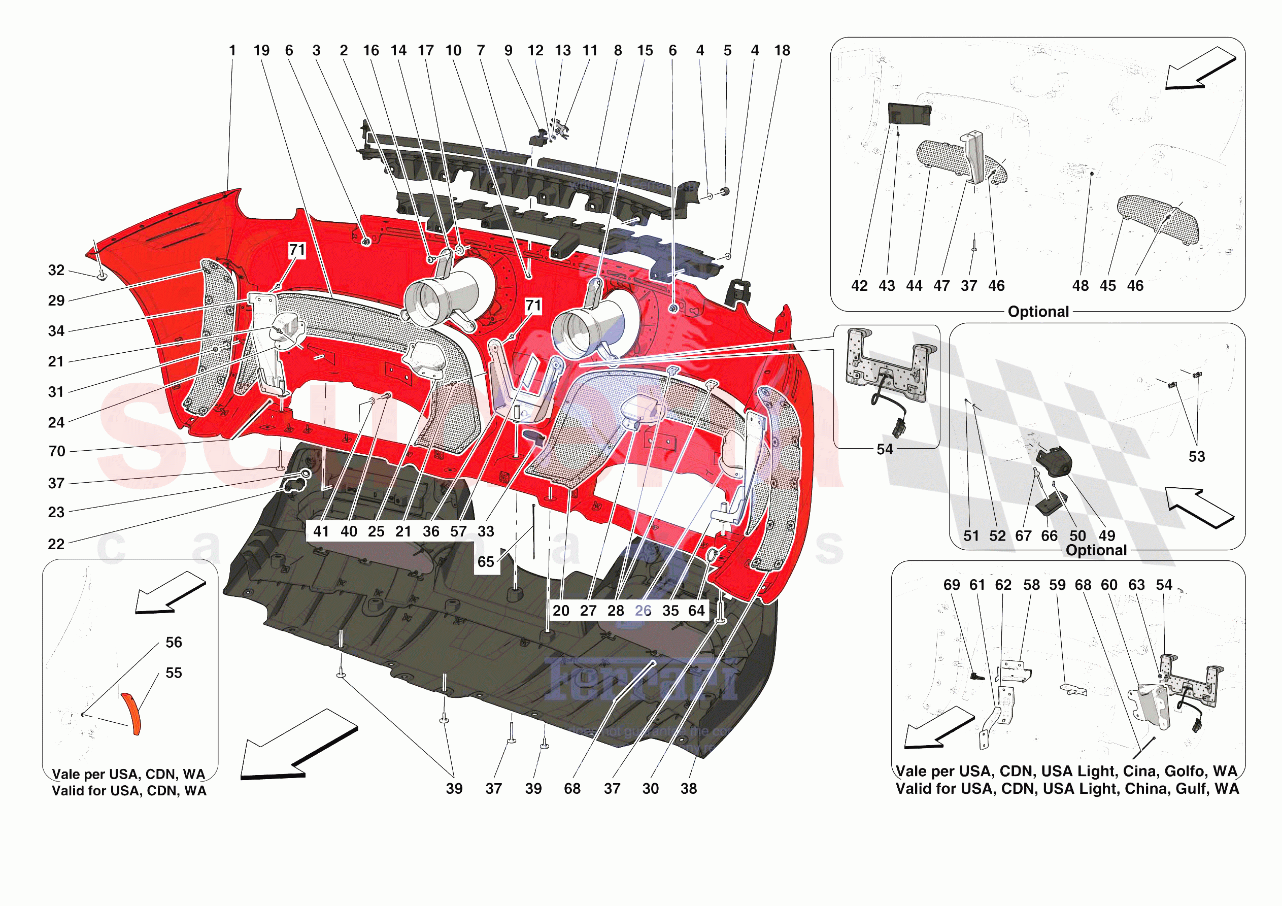 REAR BUMPER of Ferrari Ferrari SF90 Stradale USA
