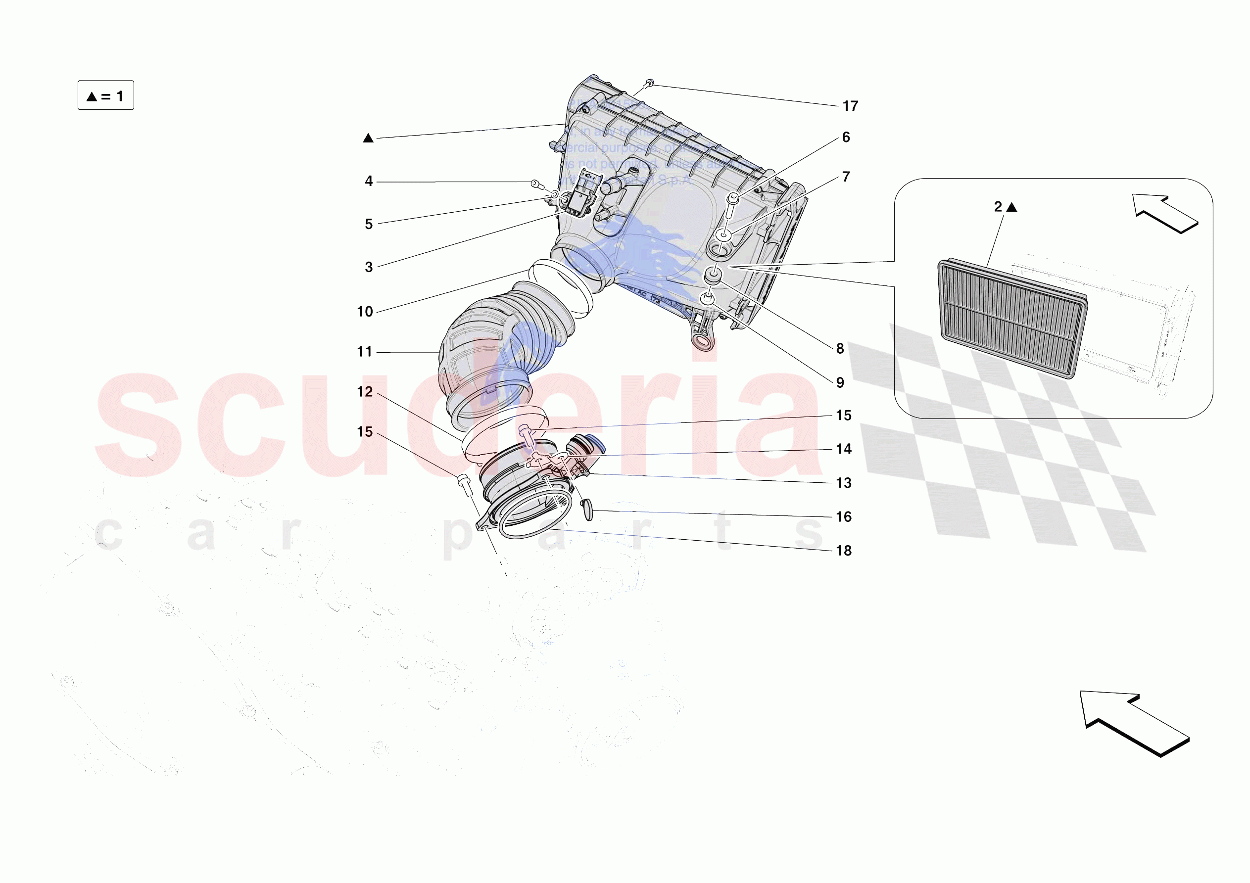 AIR FILTER, AIR INTAKE AND DUCTS of Ferrari Ferrari SF90 XX Spider Europe